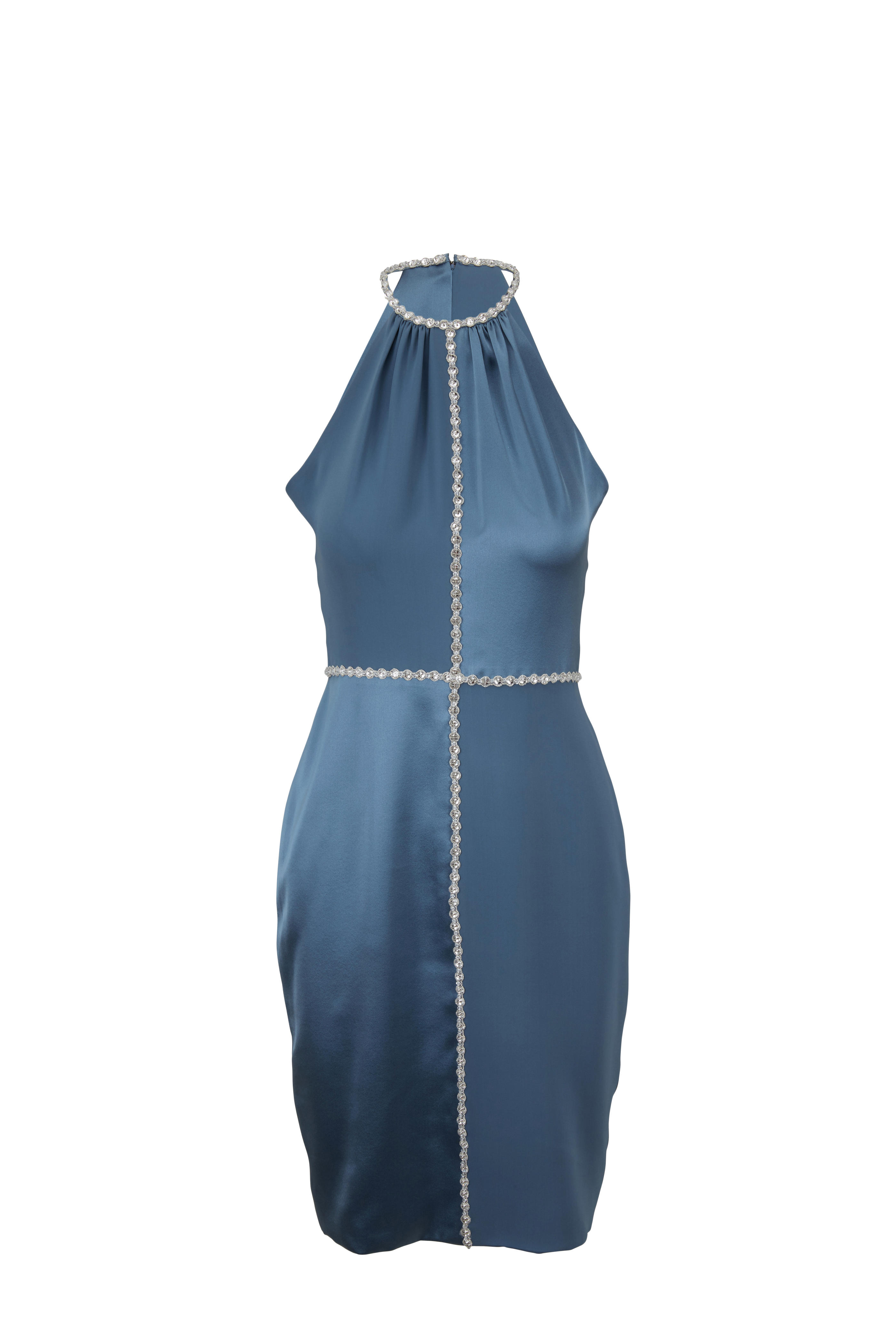 light blue halter dress