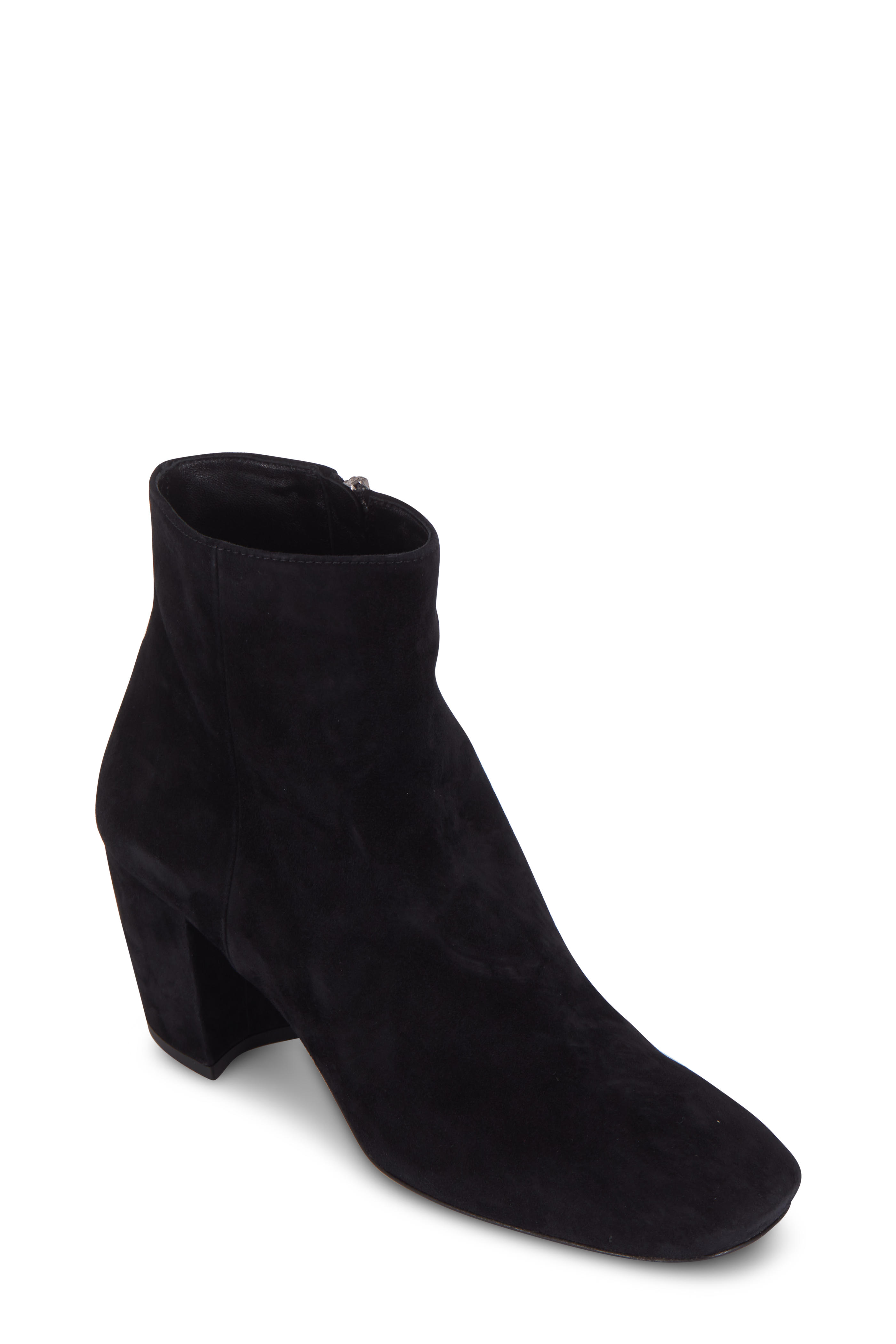 suede ankle heel boots