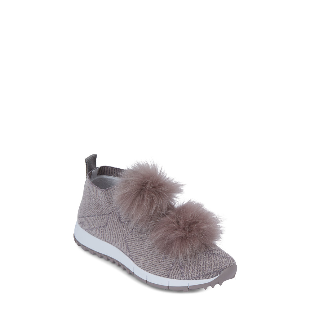 jimmy choo pom pom sneakers