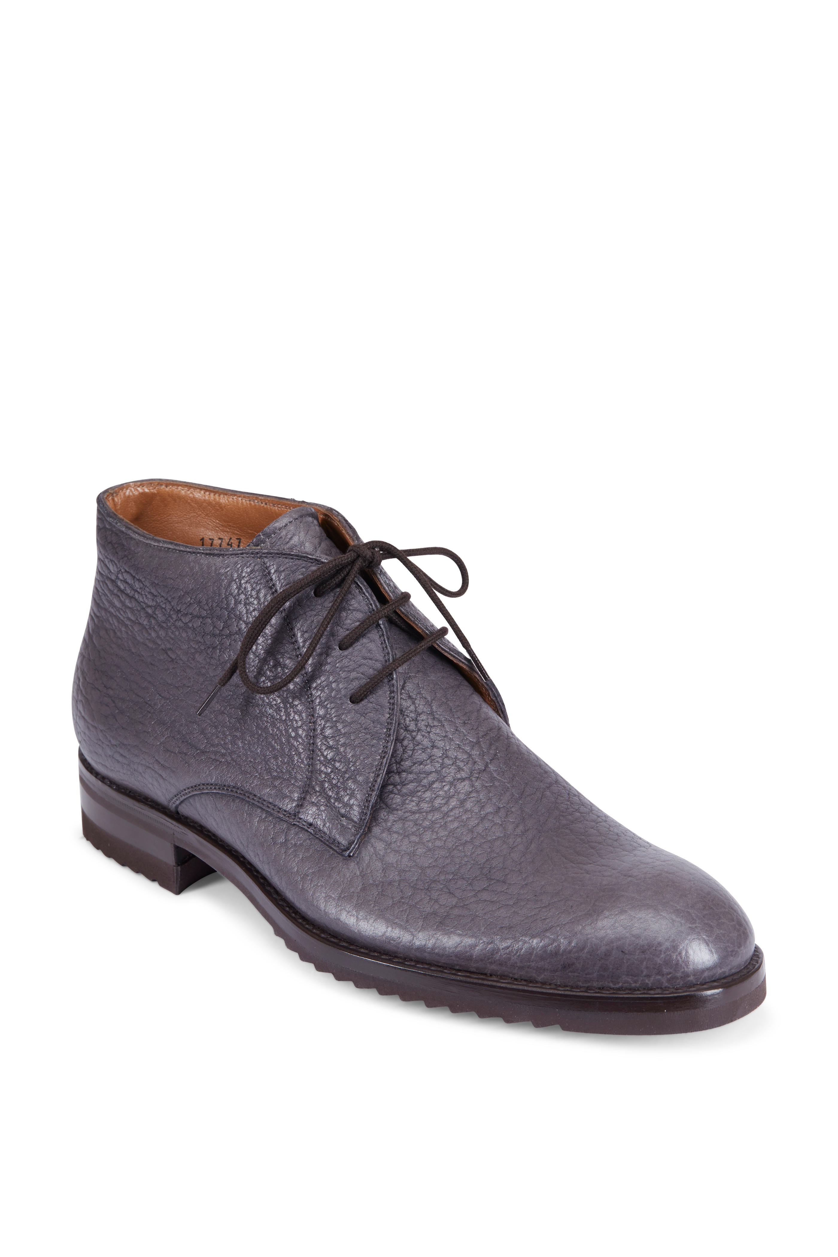 grey leather chukka boots