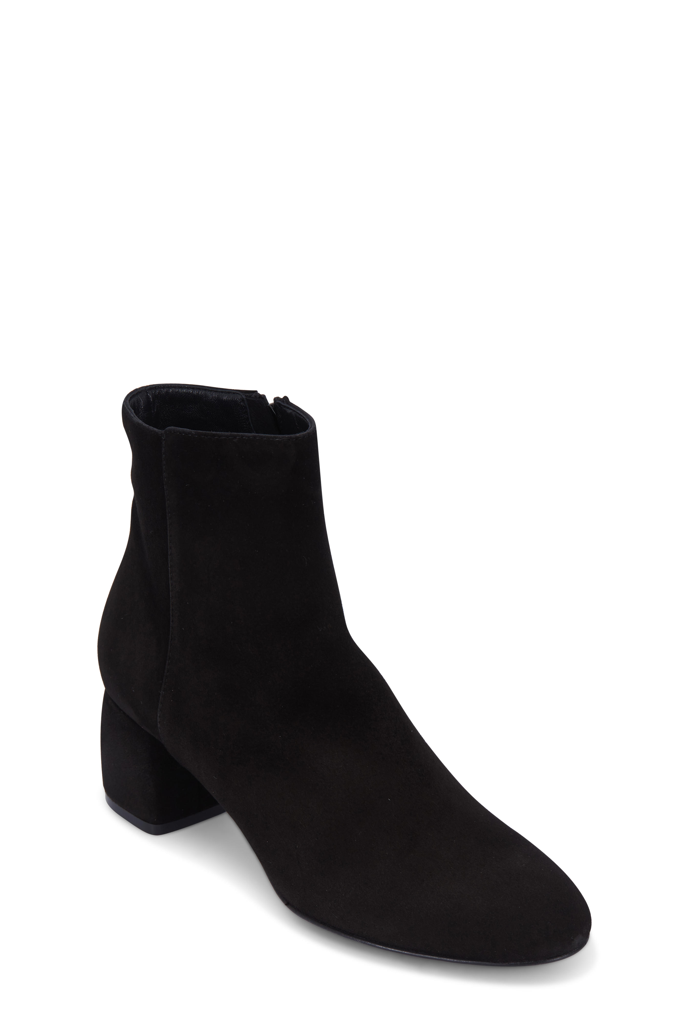 suede block heel ankle boots