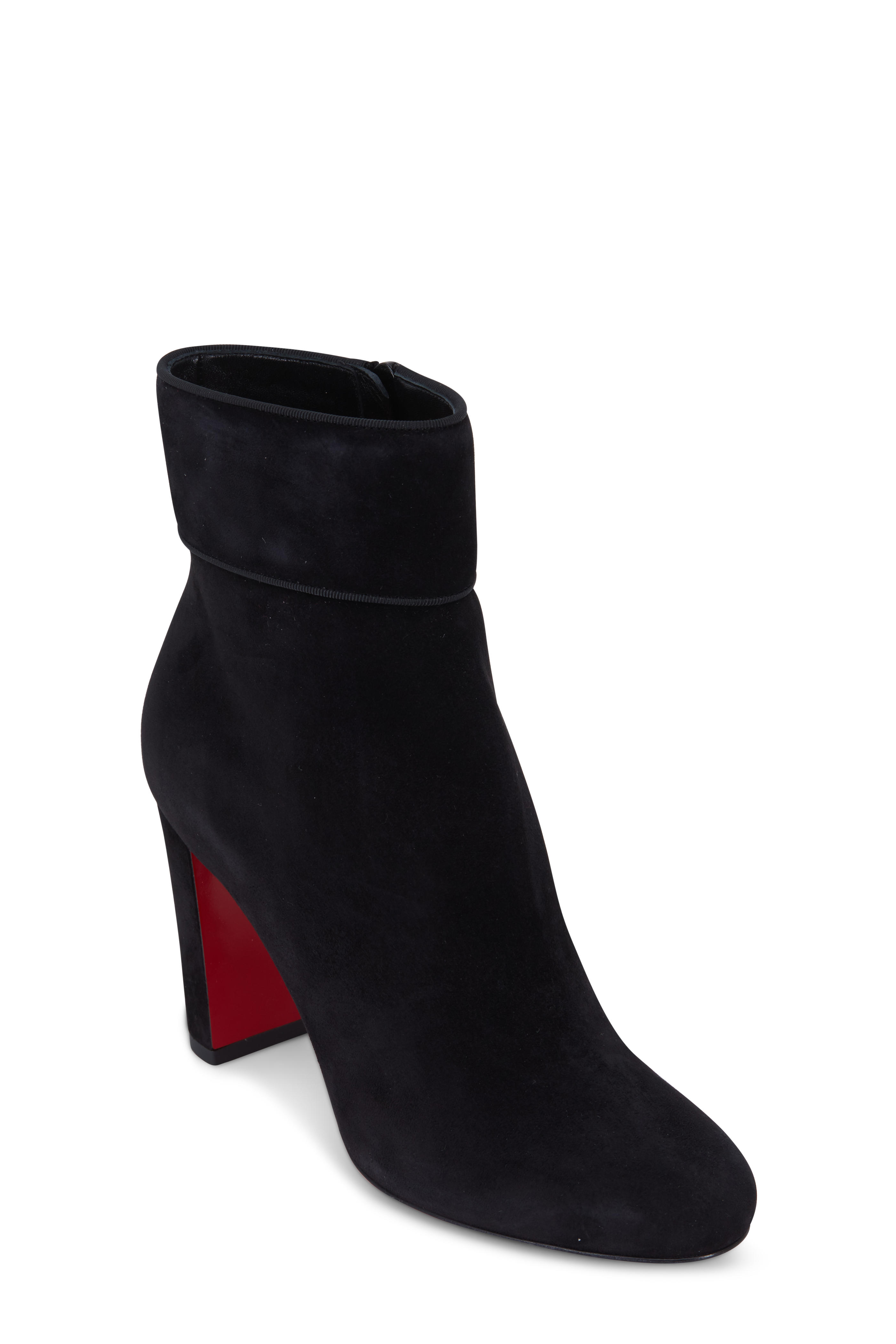 louboutin black suede booties