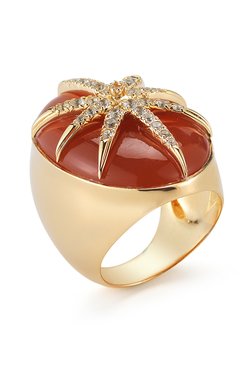 Northern Star Oval Cabochon Ring