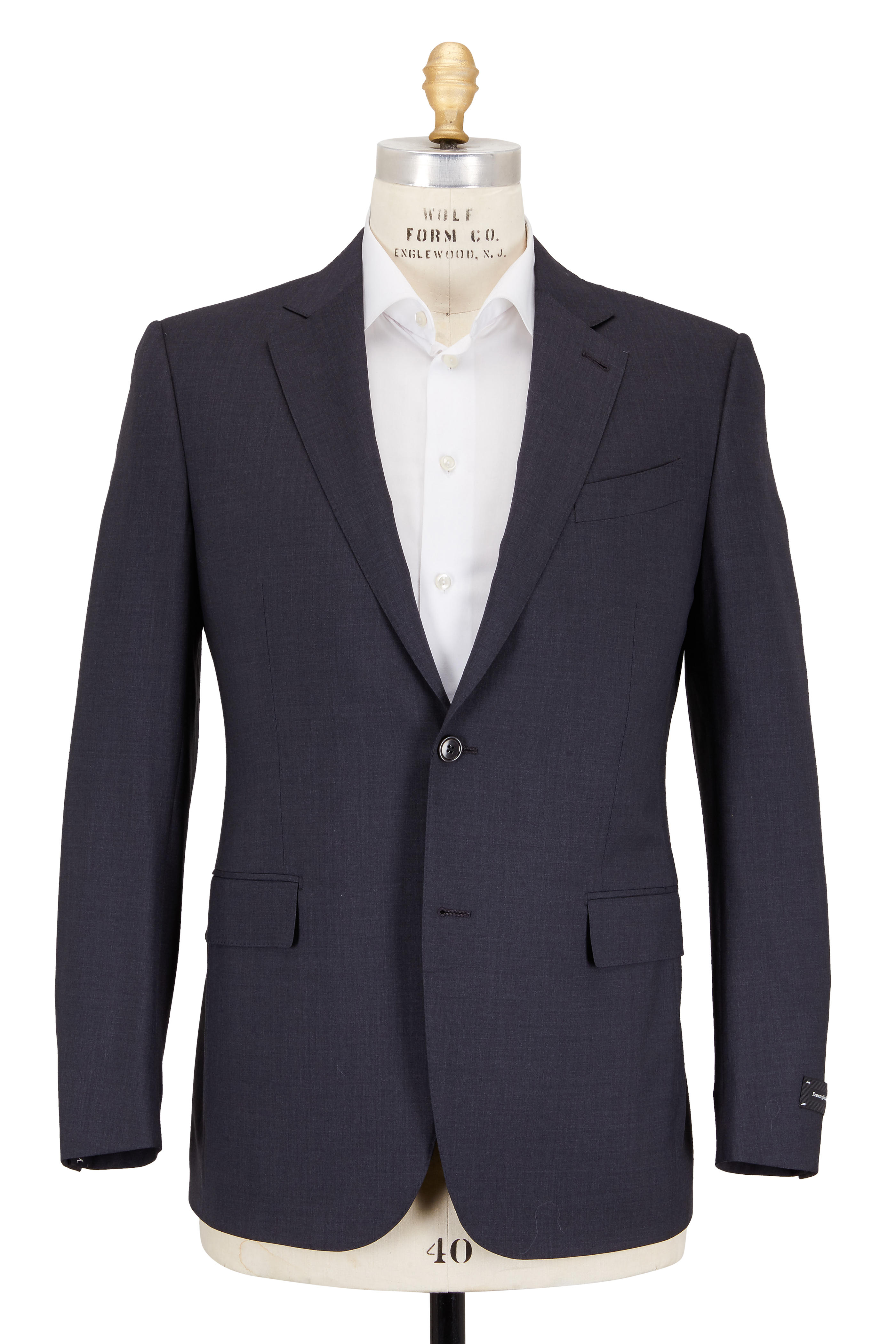 Zegna - Solid Dark Gray High Performance Wool Suit