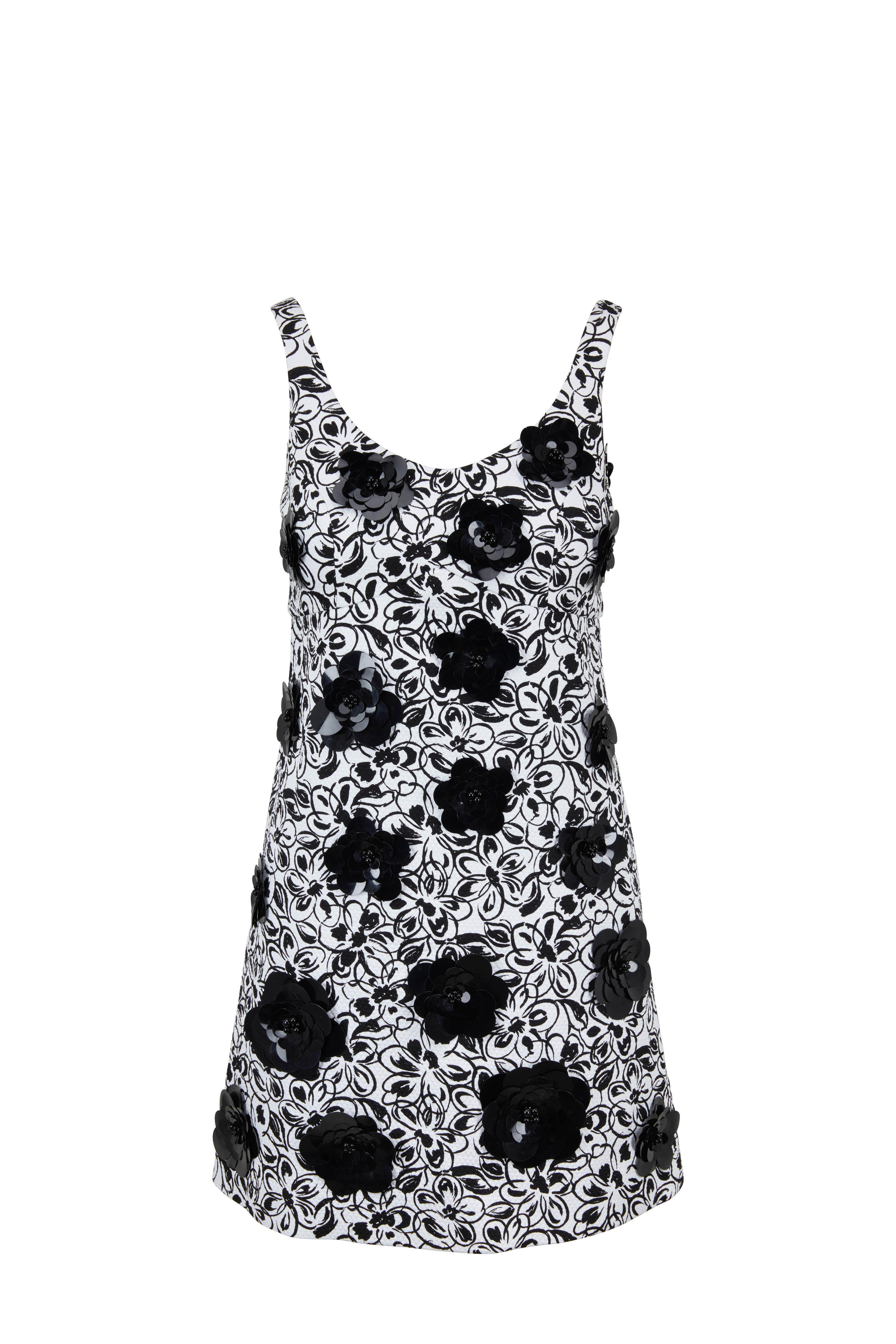 michael kors black and white floral dress