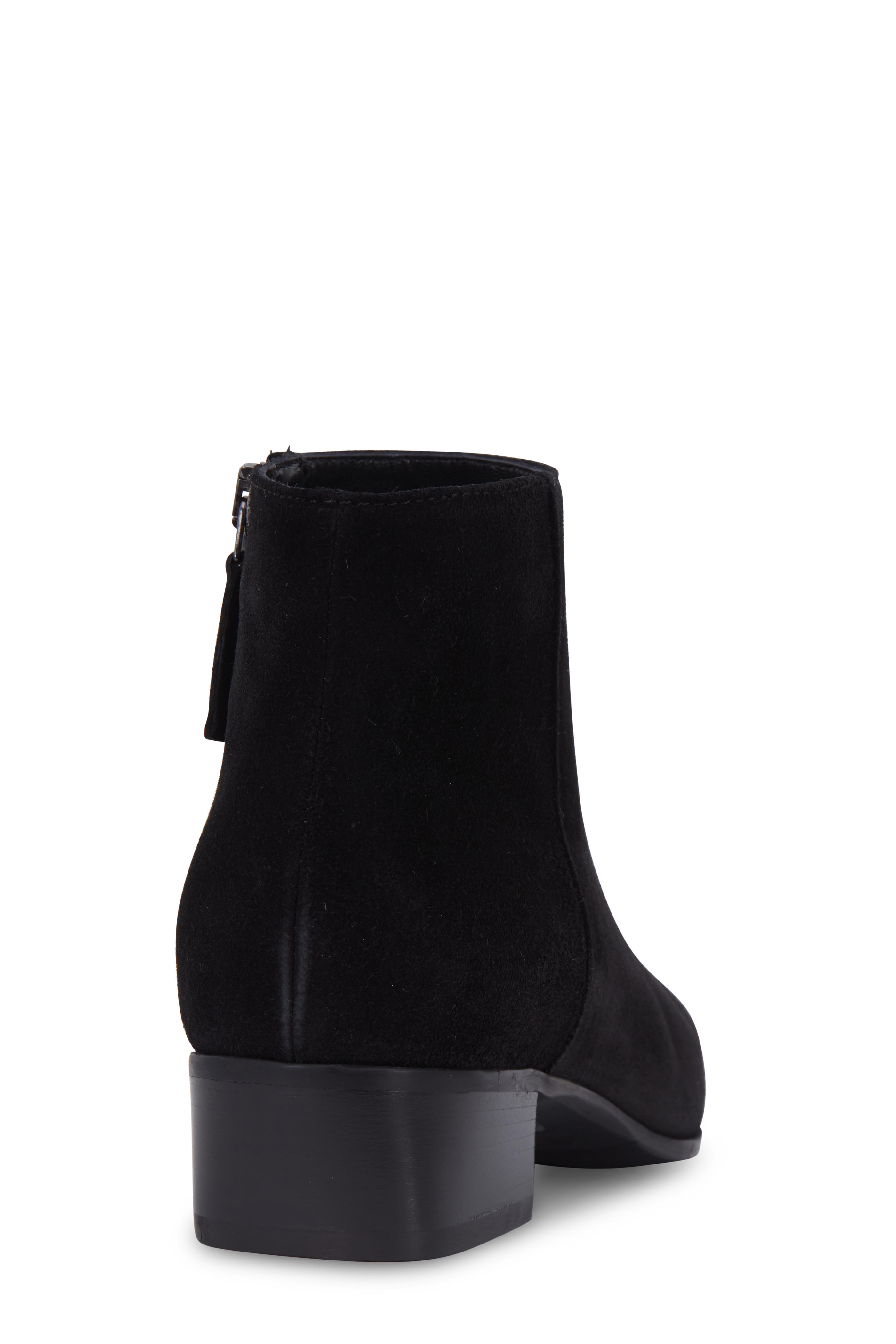 aquatalia black suede booties