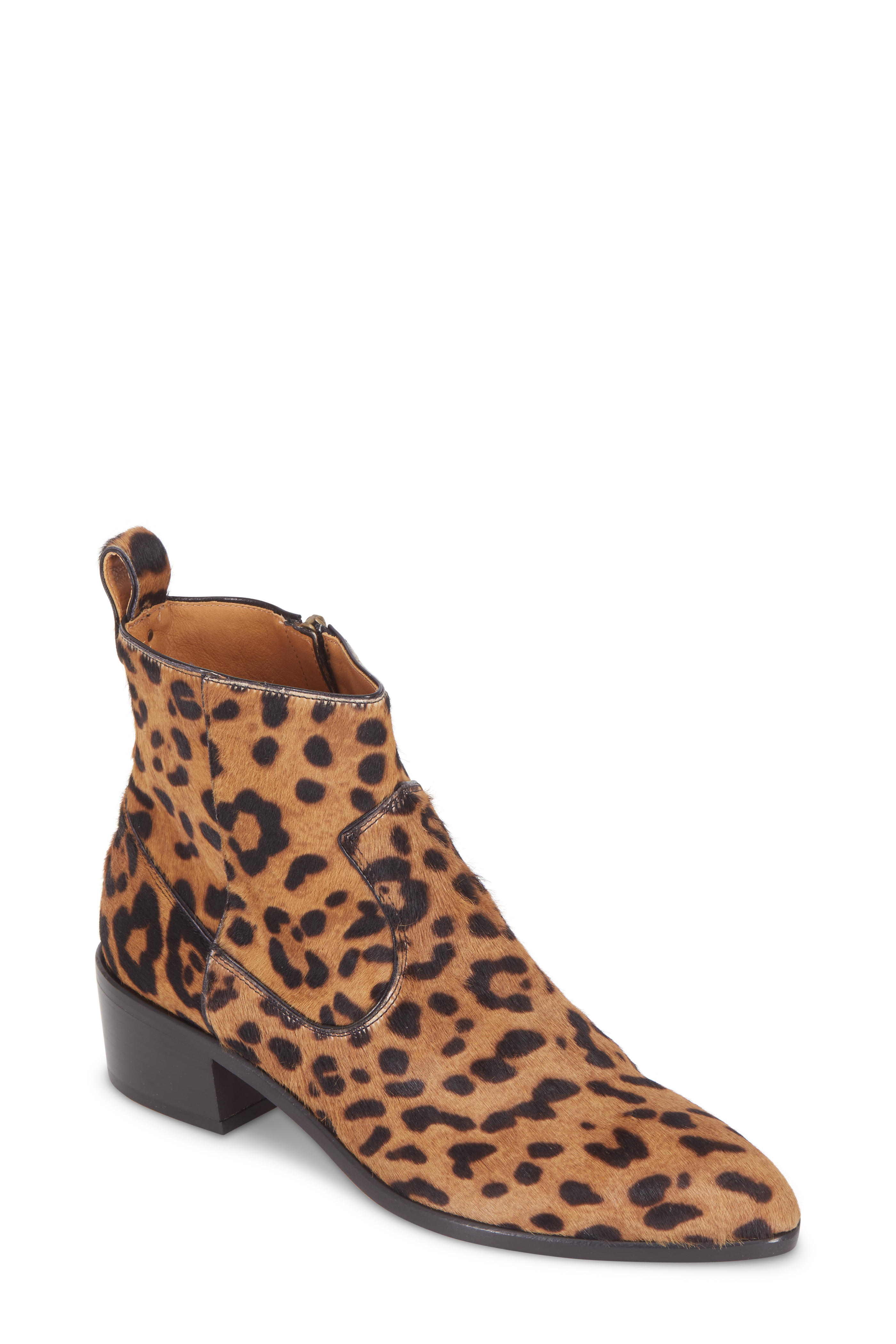 veronica beard leopard booties