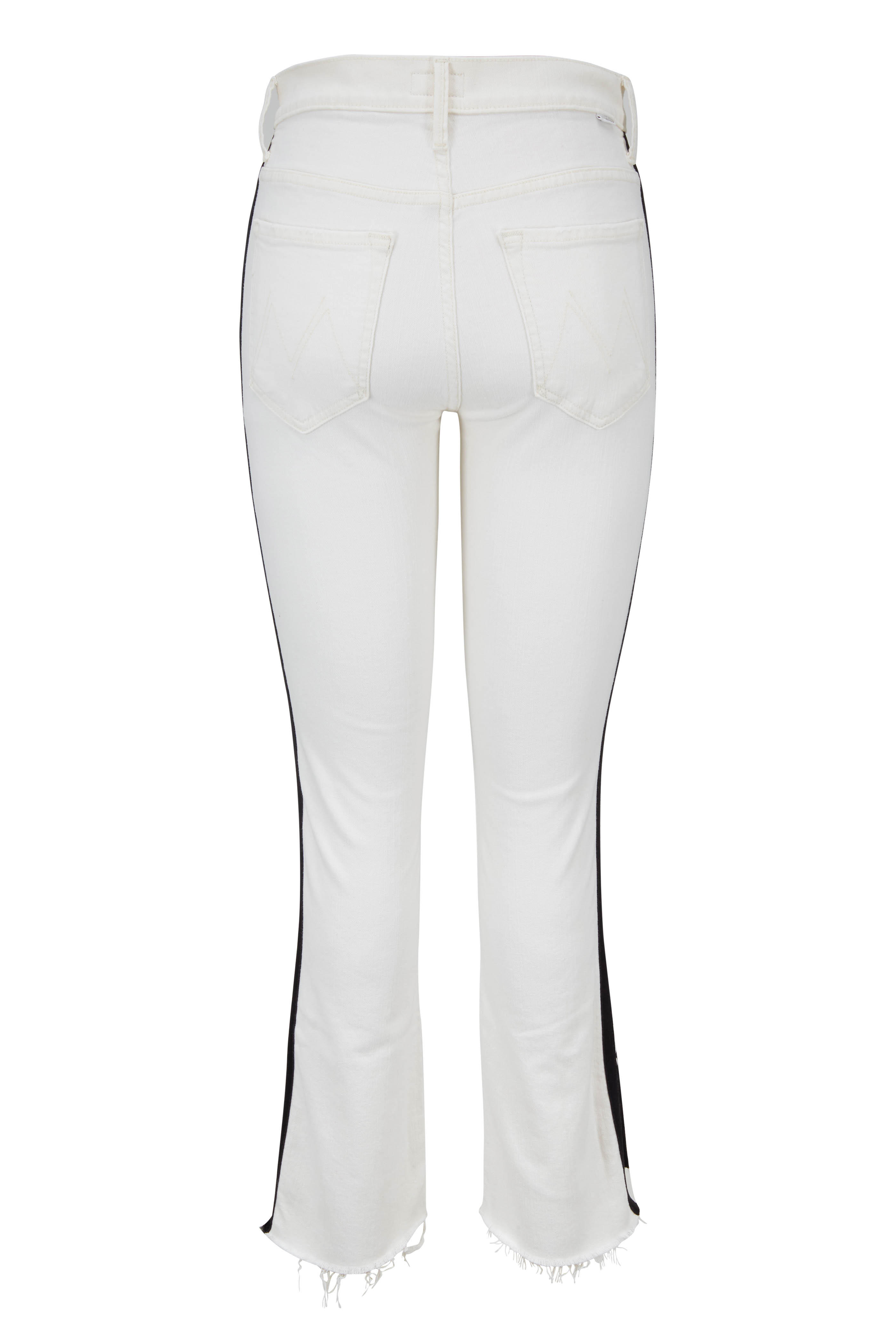 Mother Denim - The Insider White Step Fray Cropped Jean