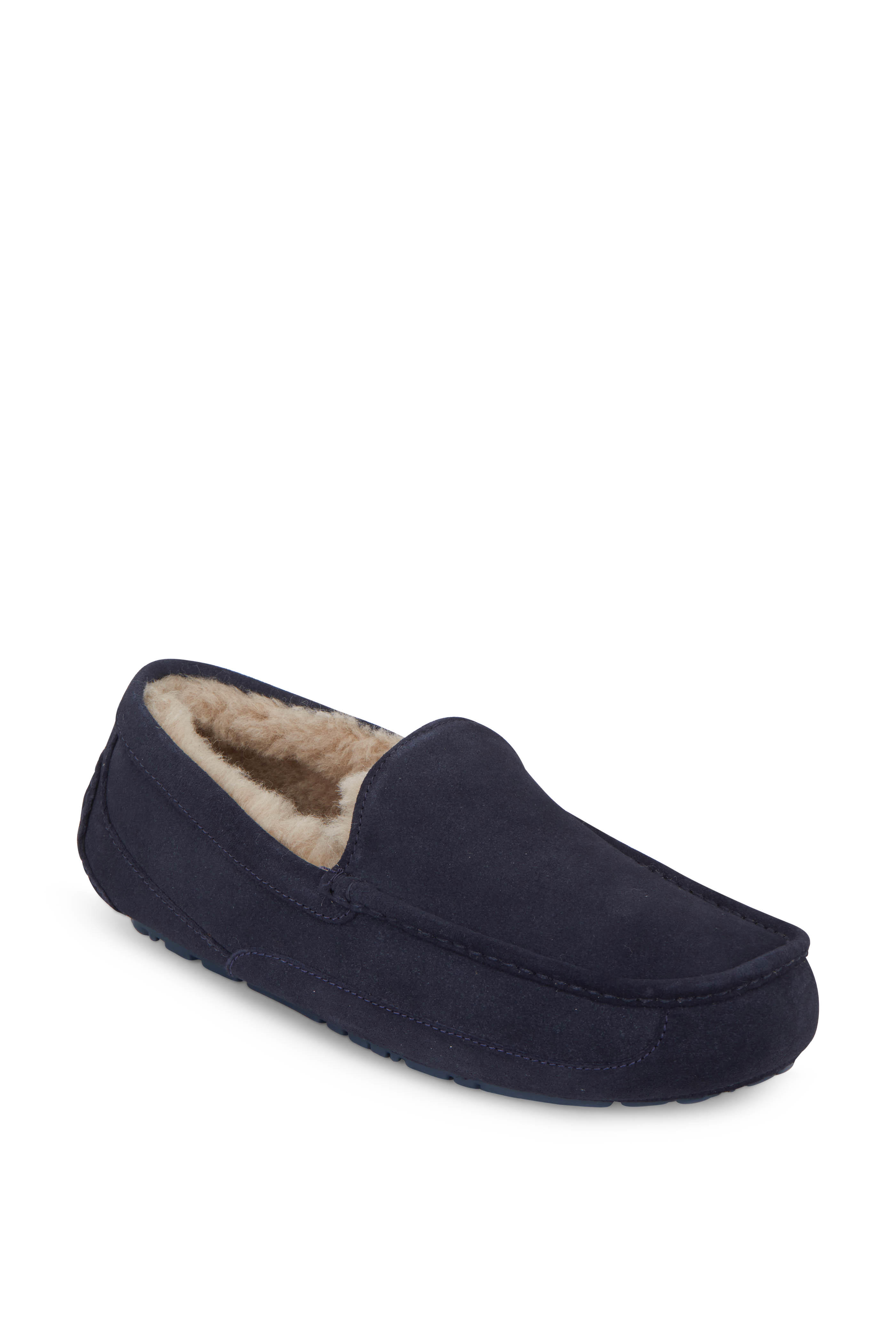 navy blue ugg moccasins