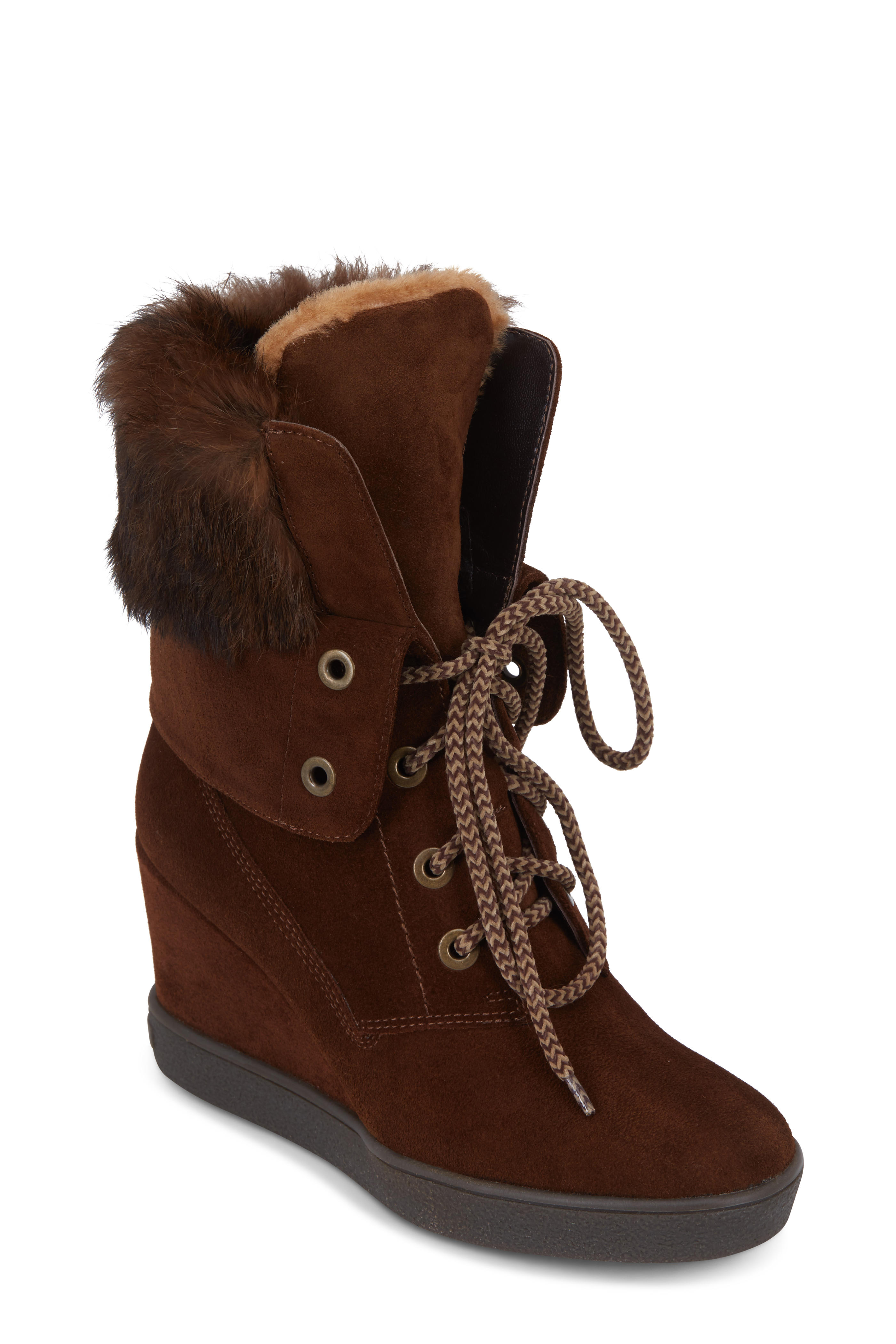 Cordelia Chestnut Shearling Fur Trim 