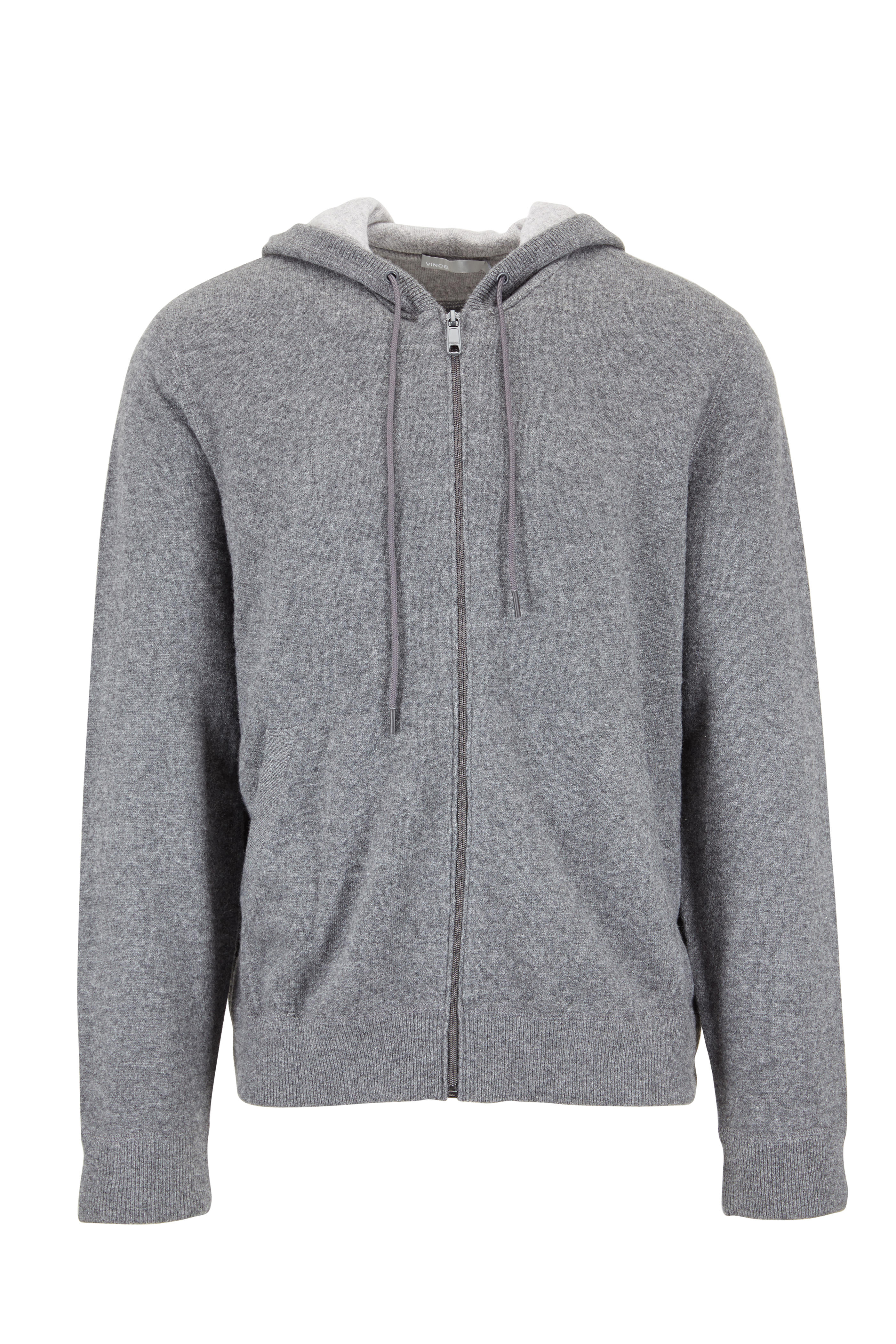 gray cashmere hoodie