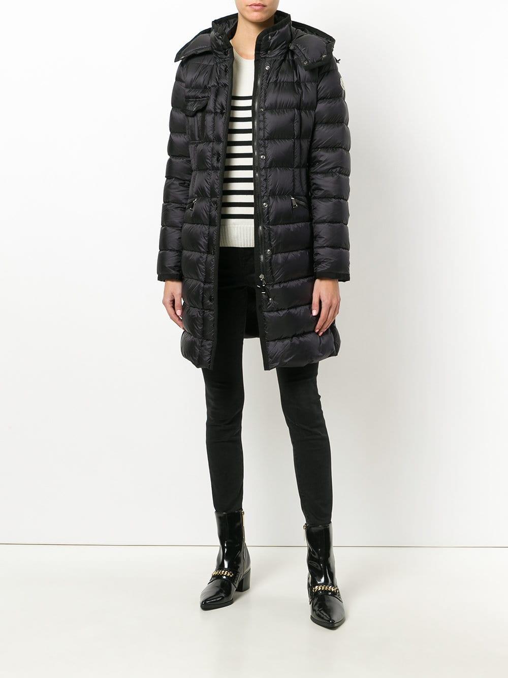 Moncler Hermine Giubbotto Black Long Puffer Coat Mitchell Stores