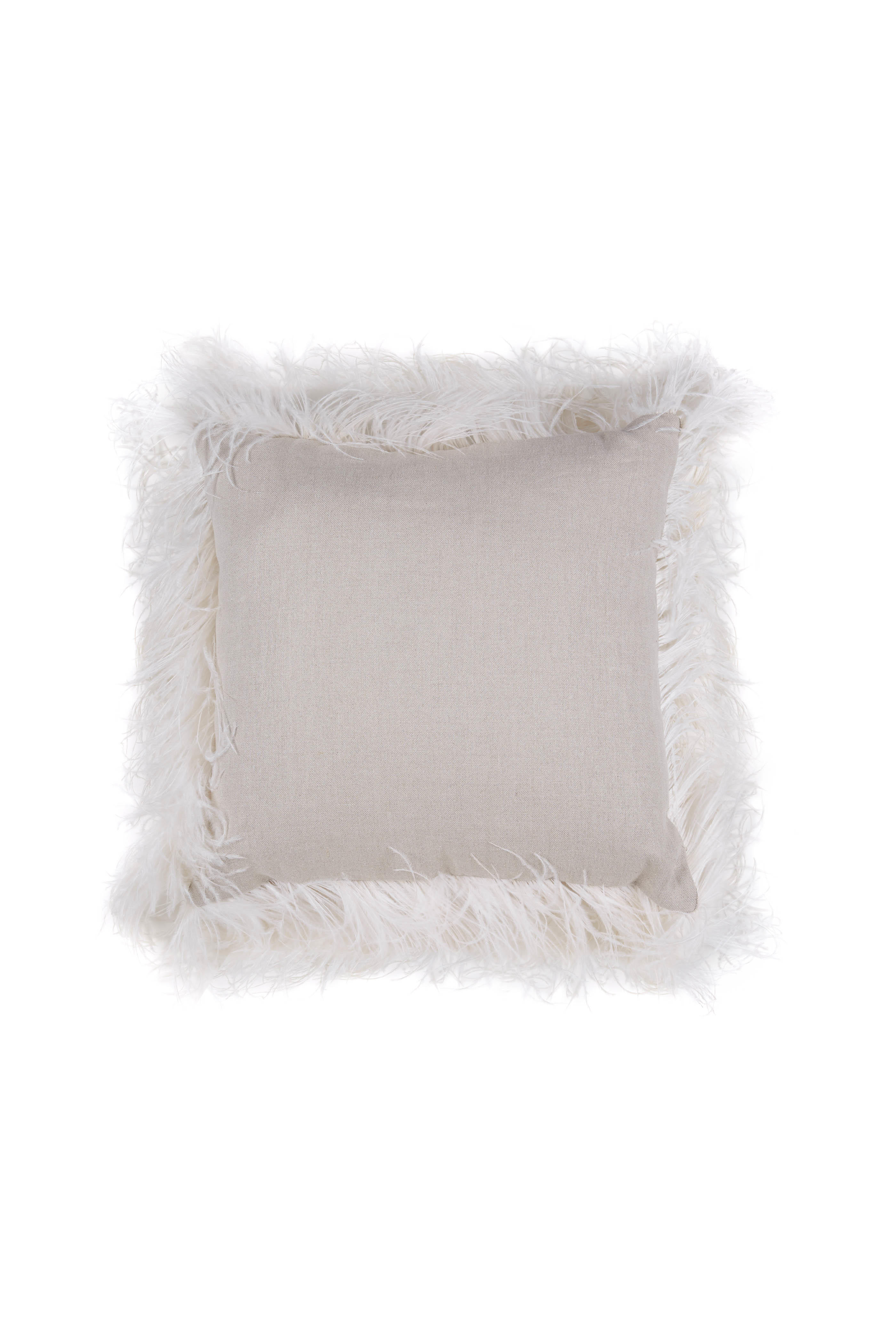 Brunello Cucinelli Oat Linen Ostrich Feather Monilli Detail
