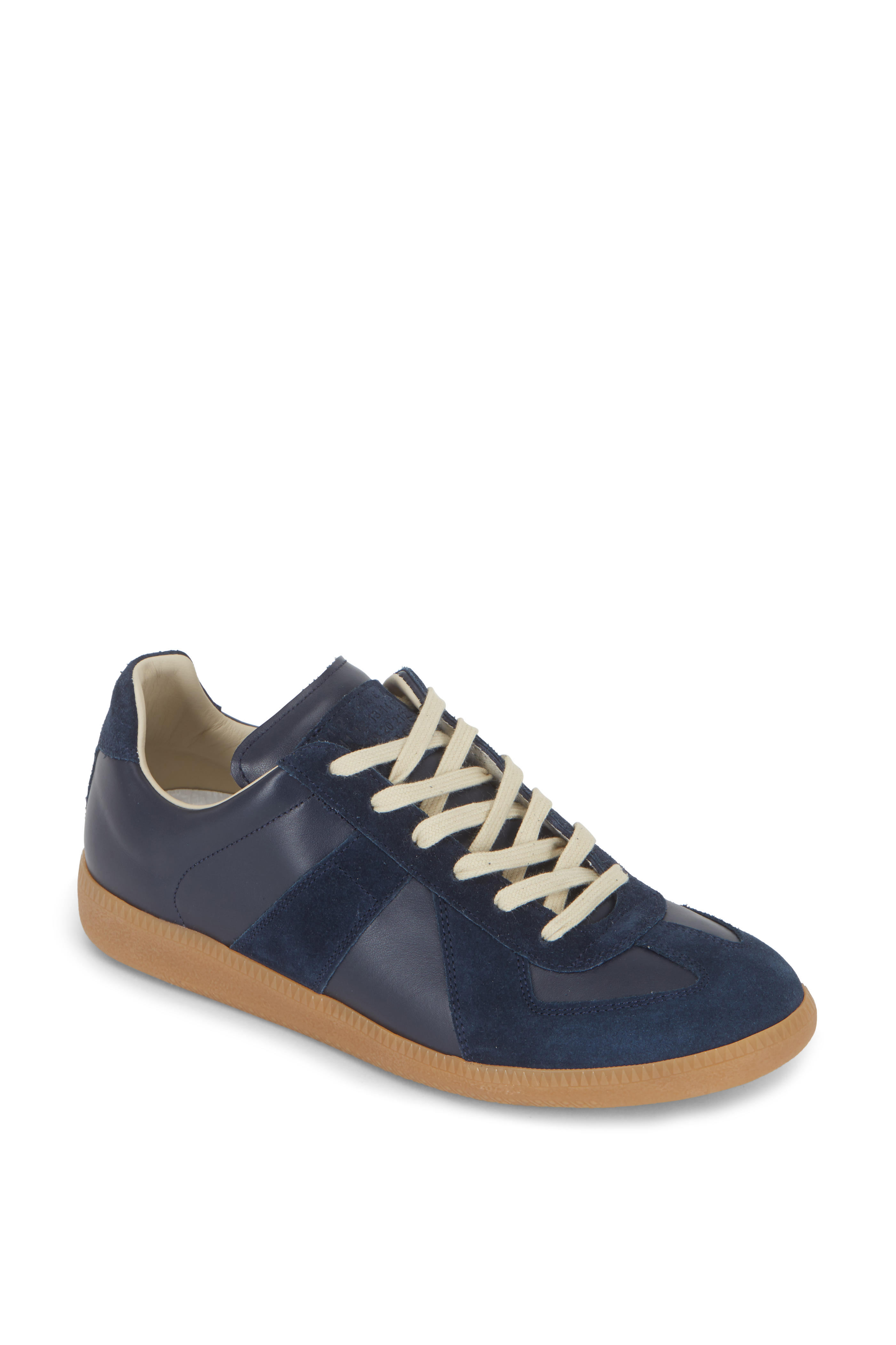 navy suede sneakers