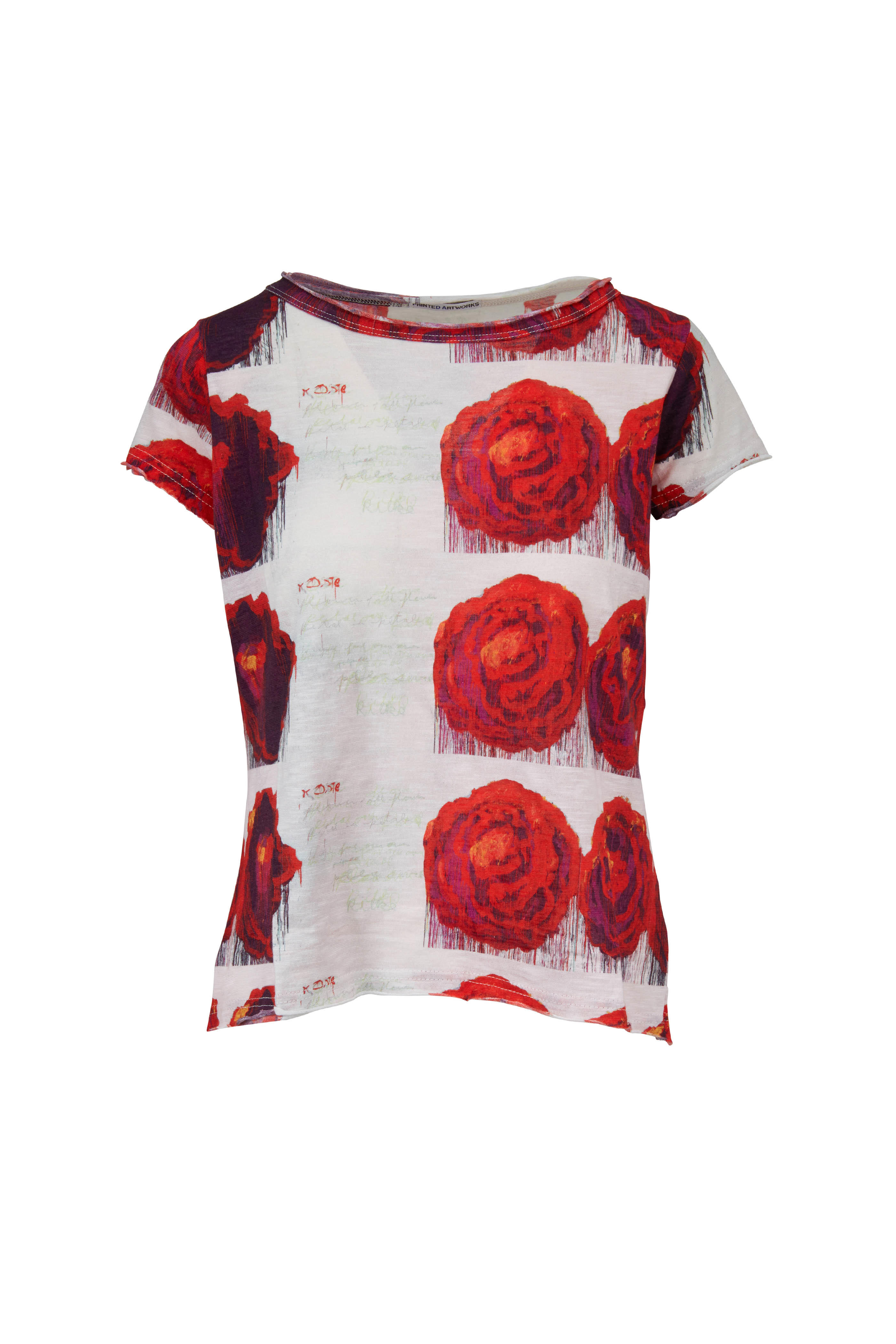 red rose printed shirt