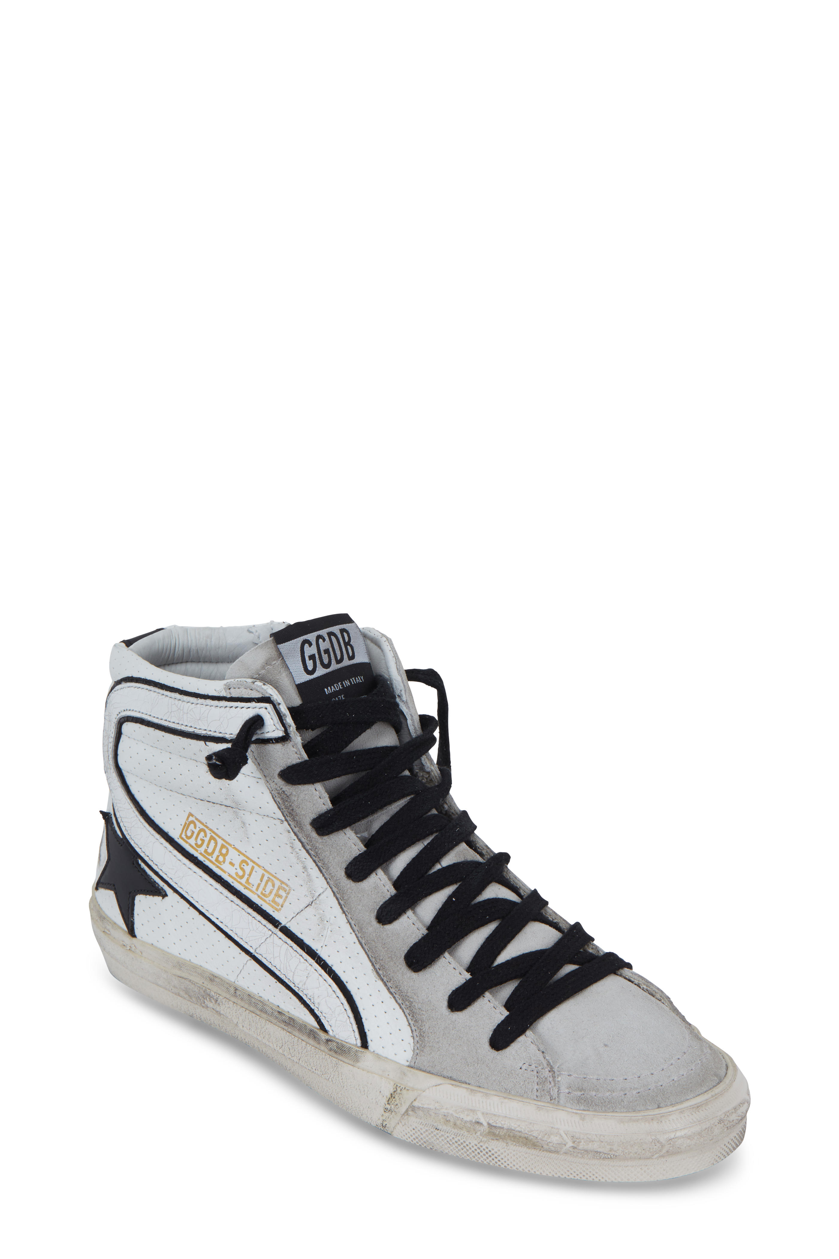 golden goose sneakers white and black