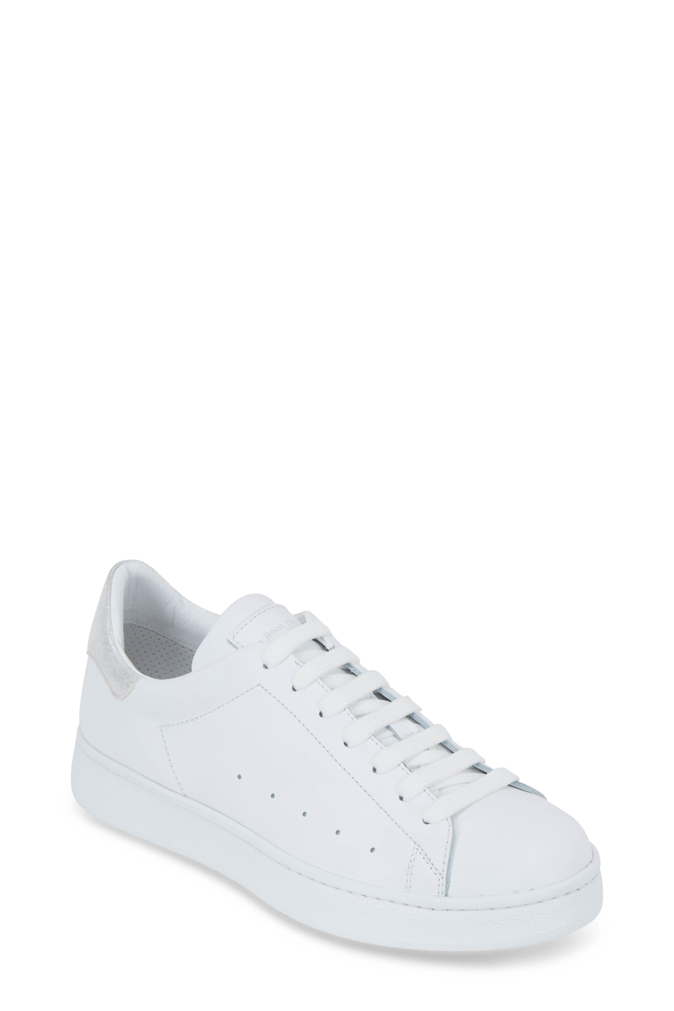 white leather lace up sneakers women's