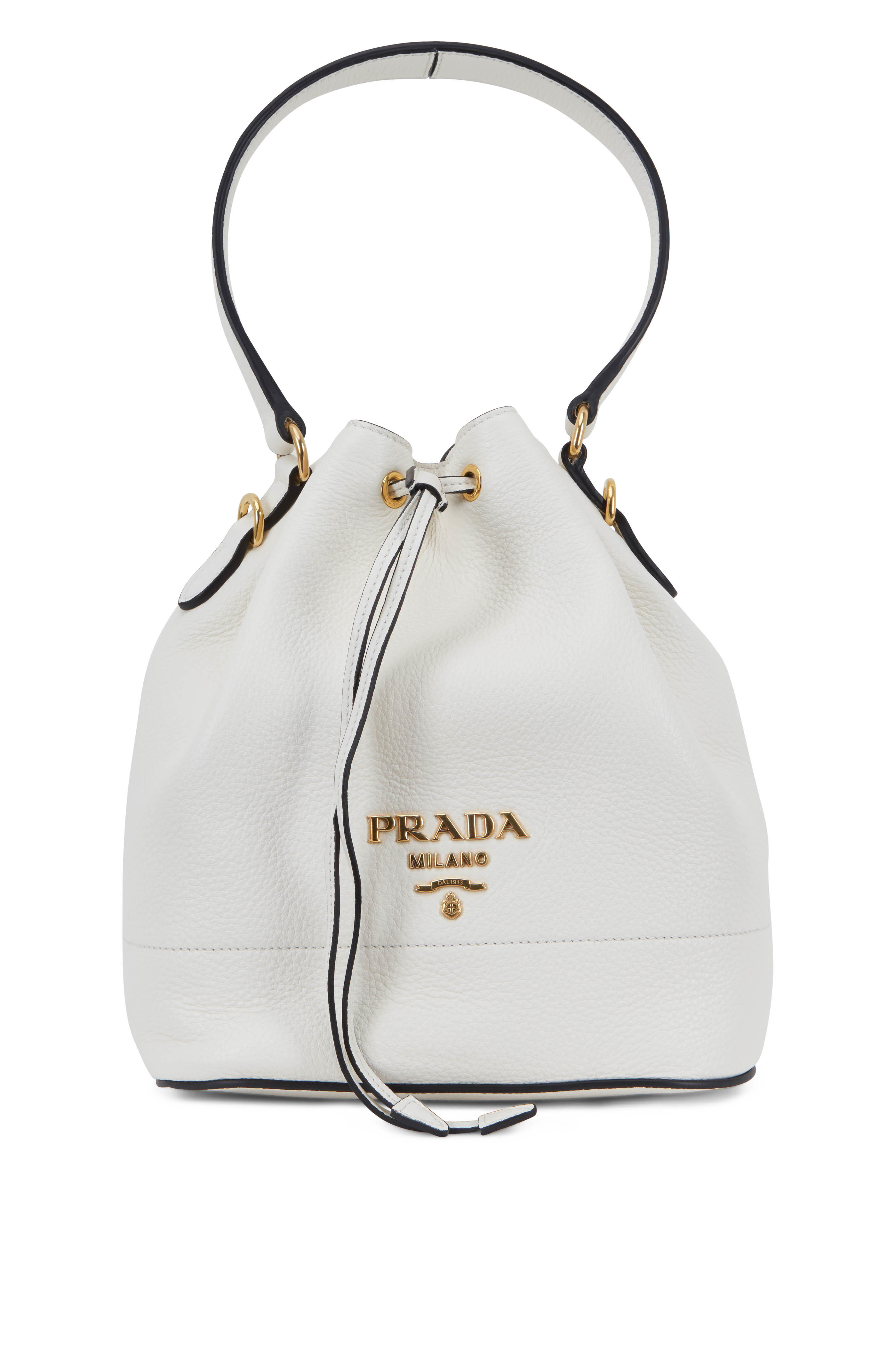 white bucket handbag