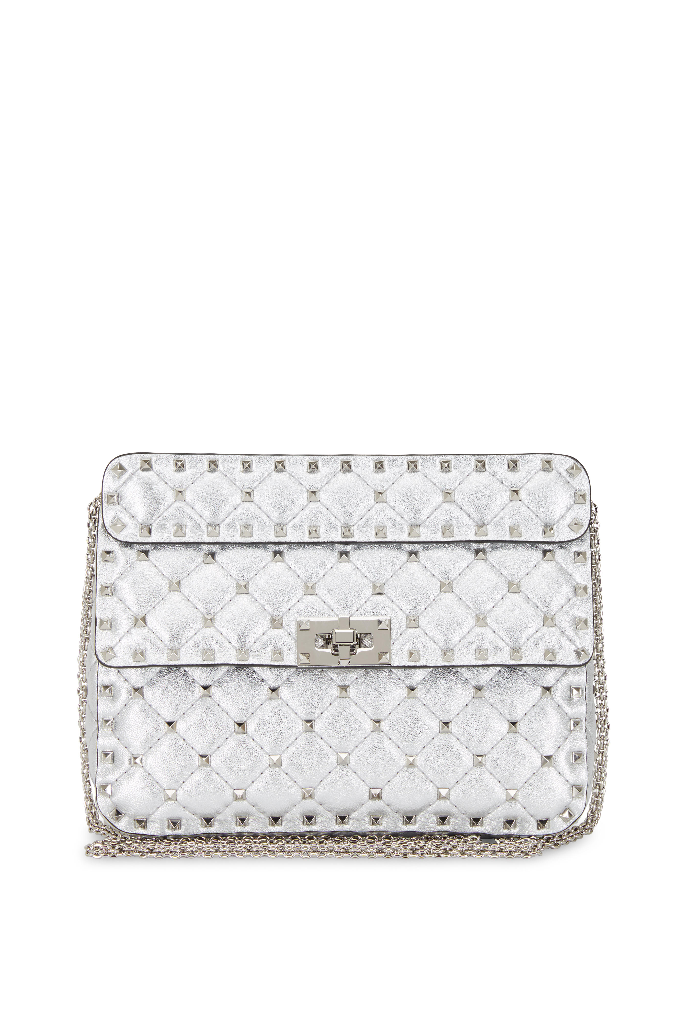 valentino silver rockstud bag