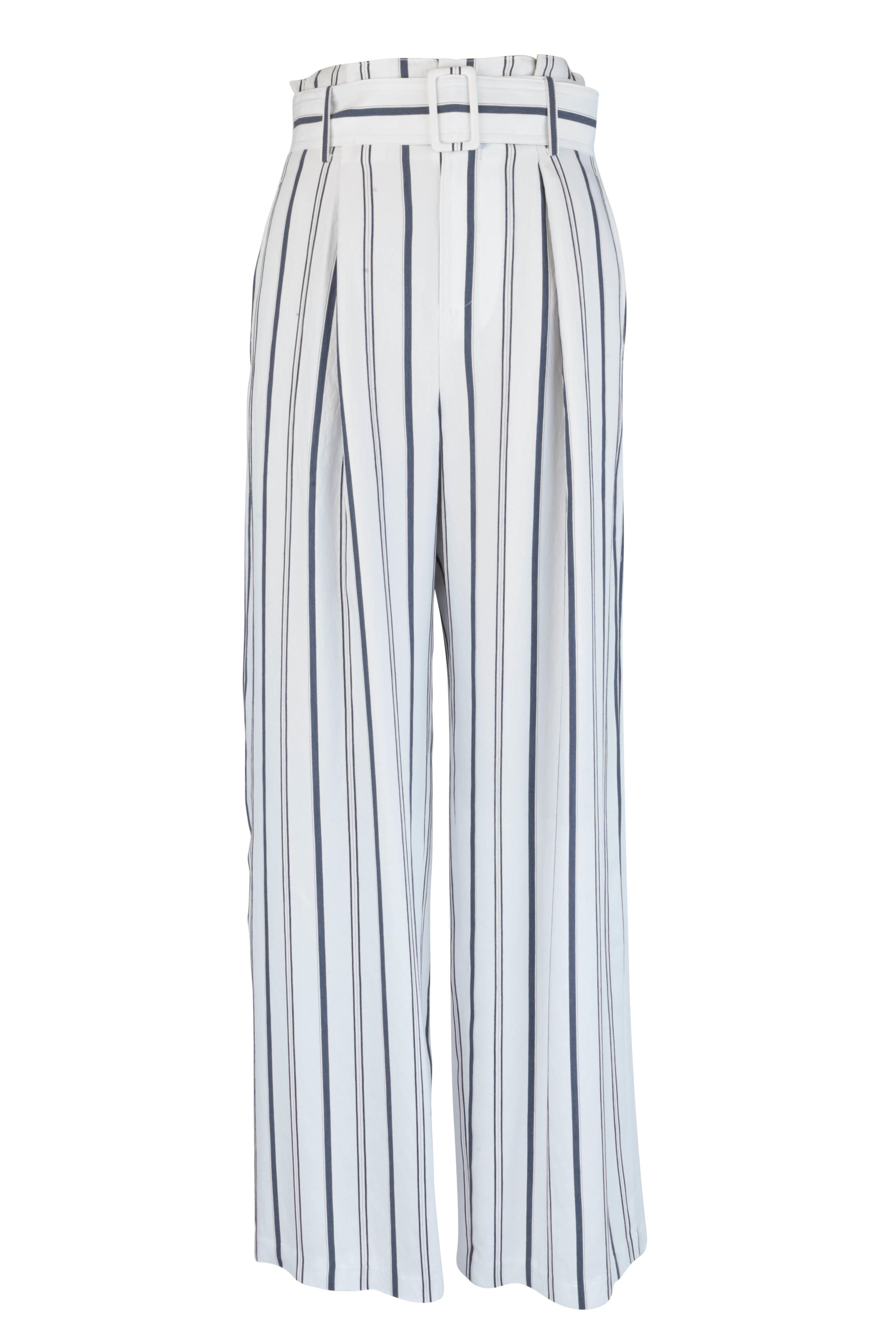 vince dobby stripe belted pants