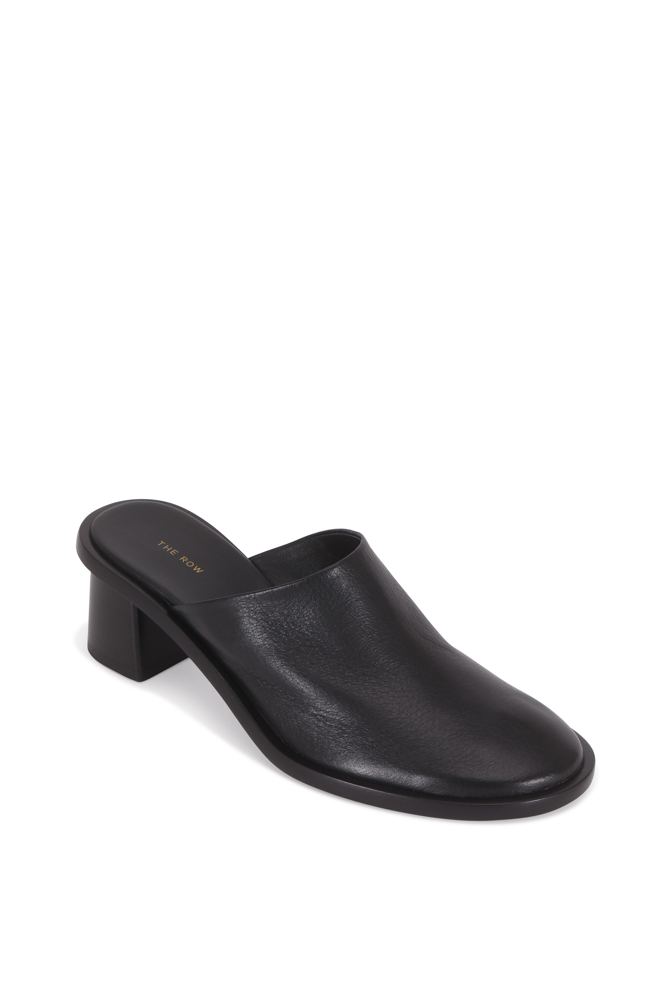 slip on heeled mules