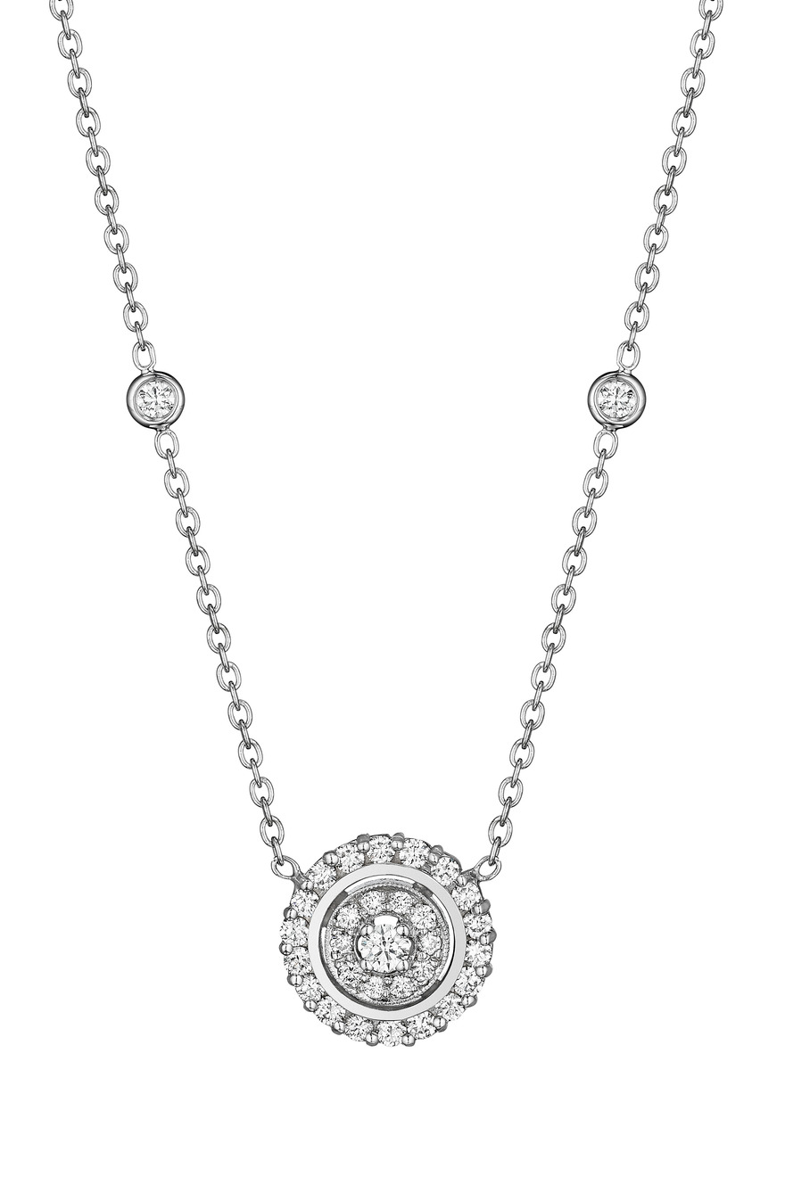 Round Diamond Pendant Necklace