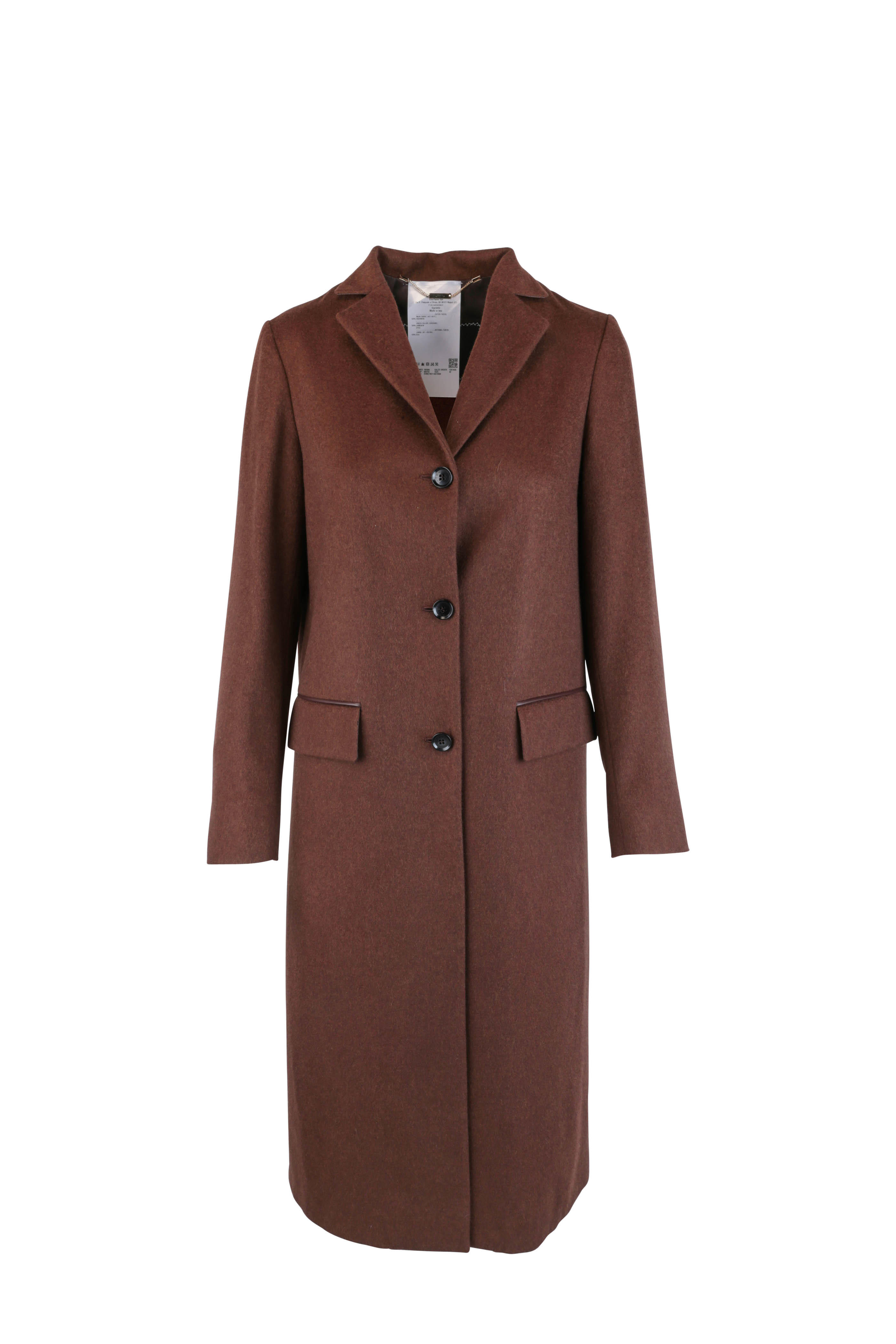 brown cashmere overcoat