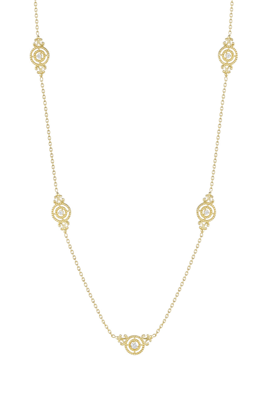 Double Sided Scroll Necklace