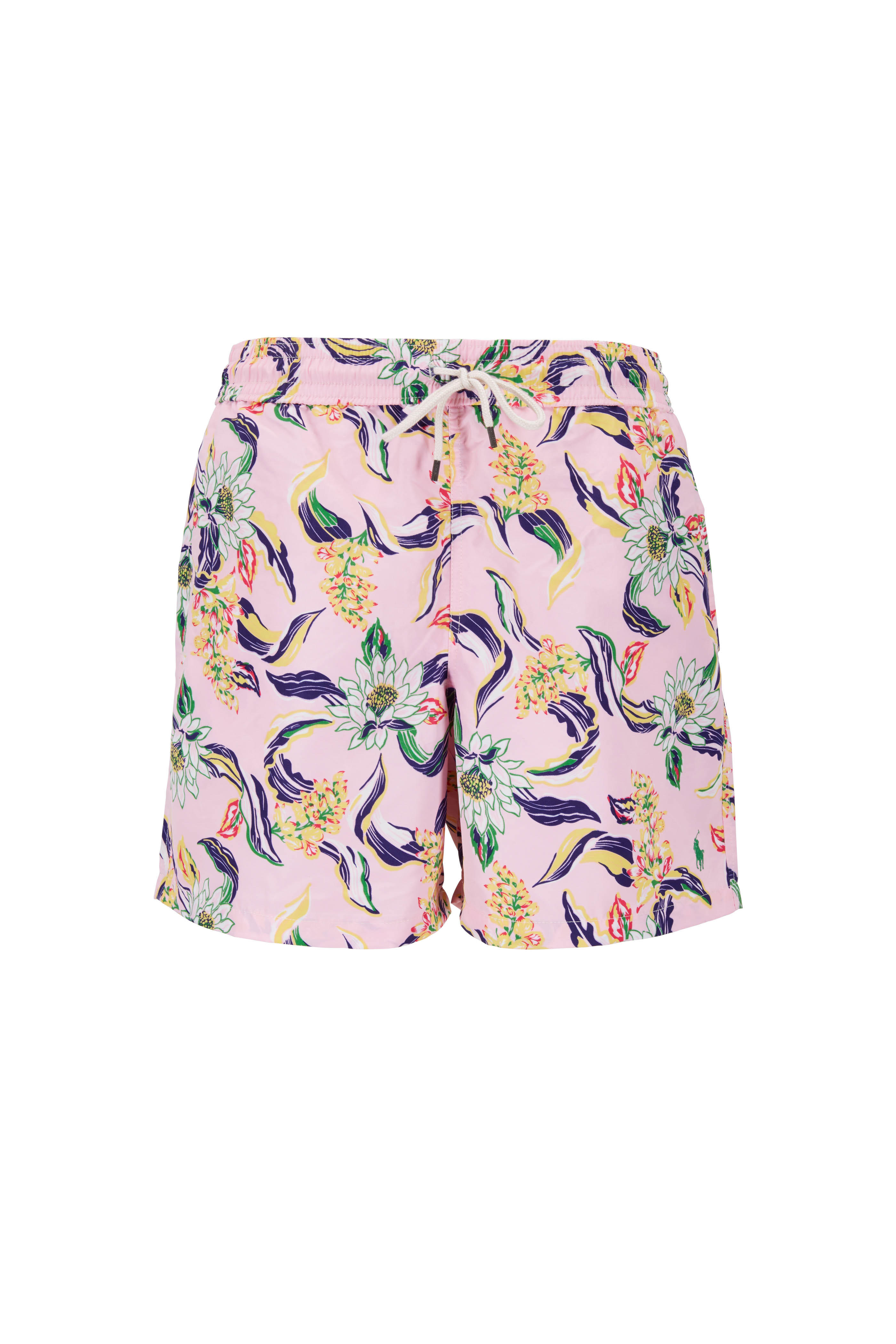 polo floral swim trunks