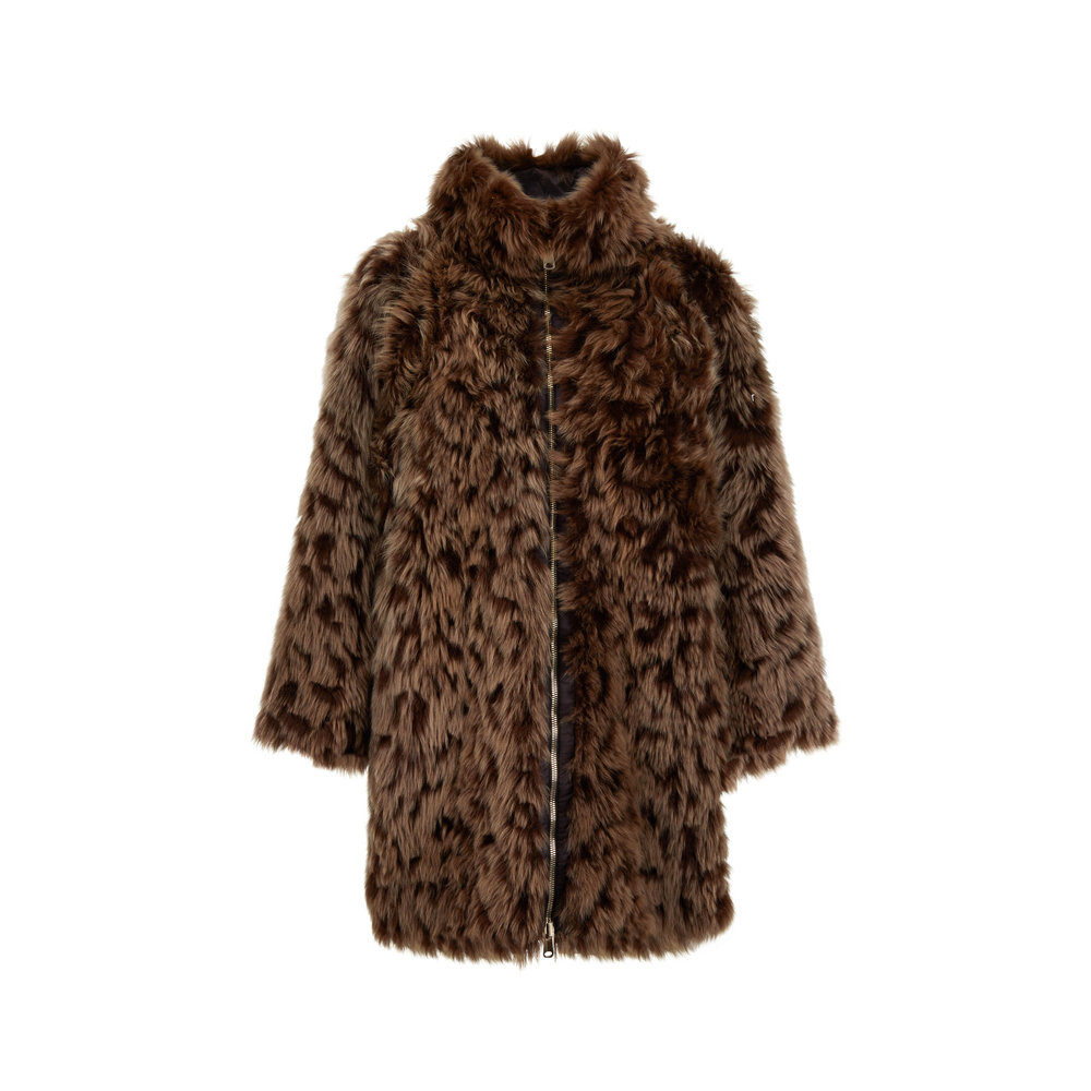 Brunello Cucinelli - Caribou Leopard Cut Reversible Fur Coat | Mitchell ...