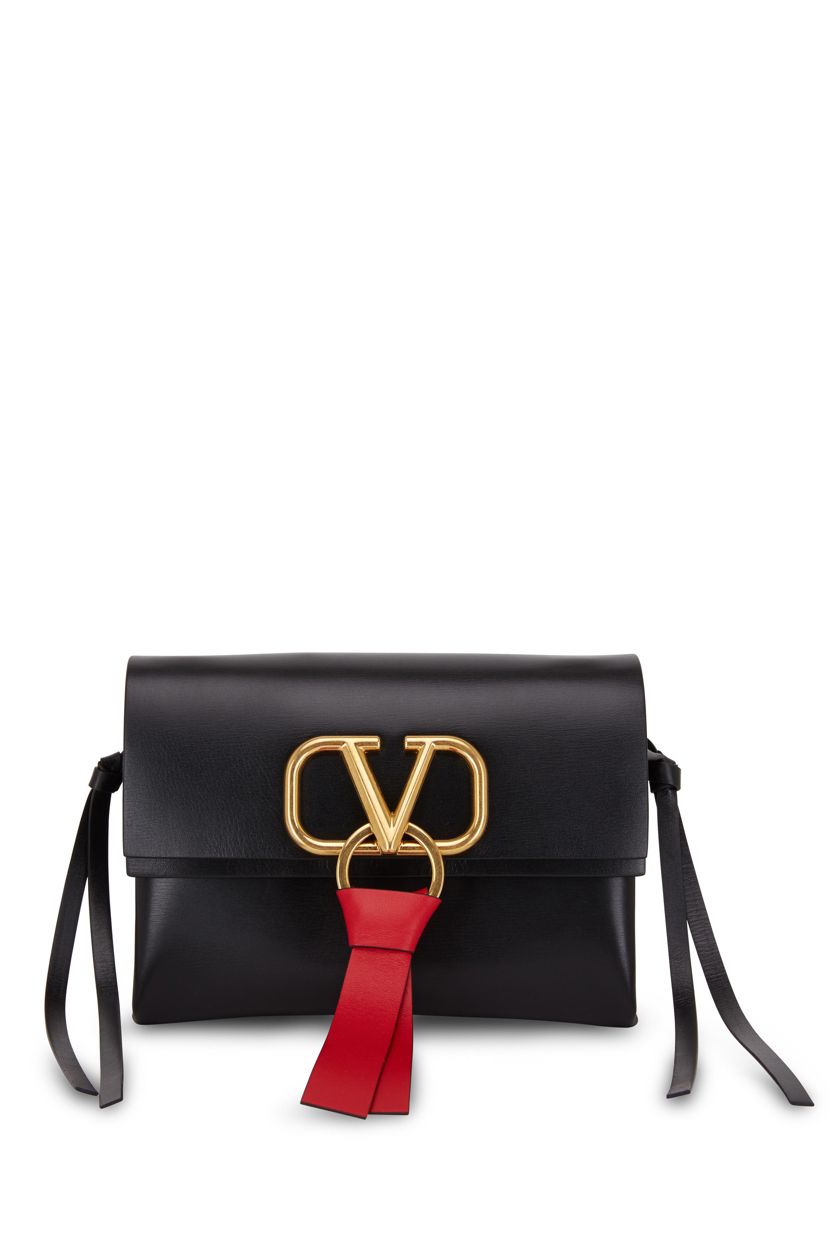 black and red crossbody bag