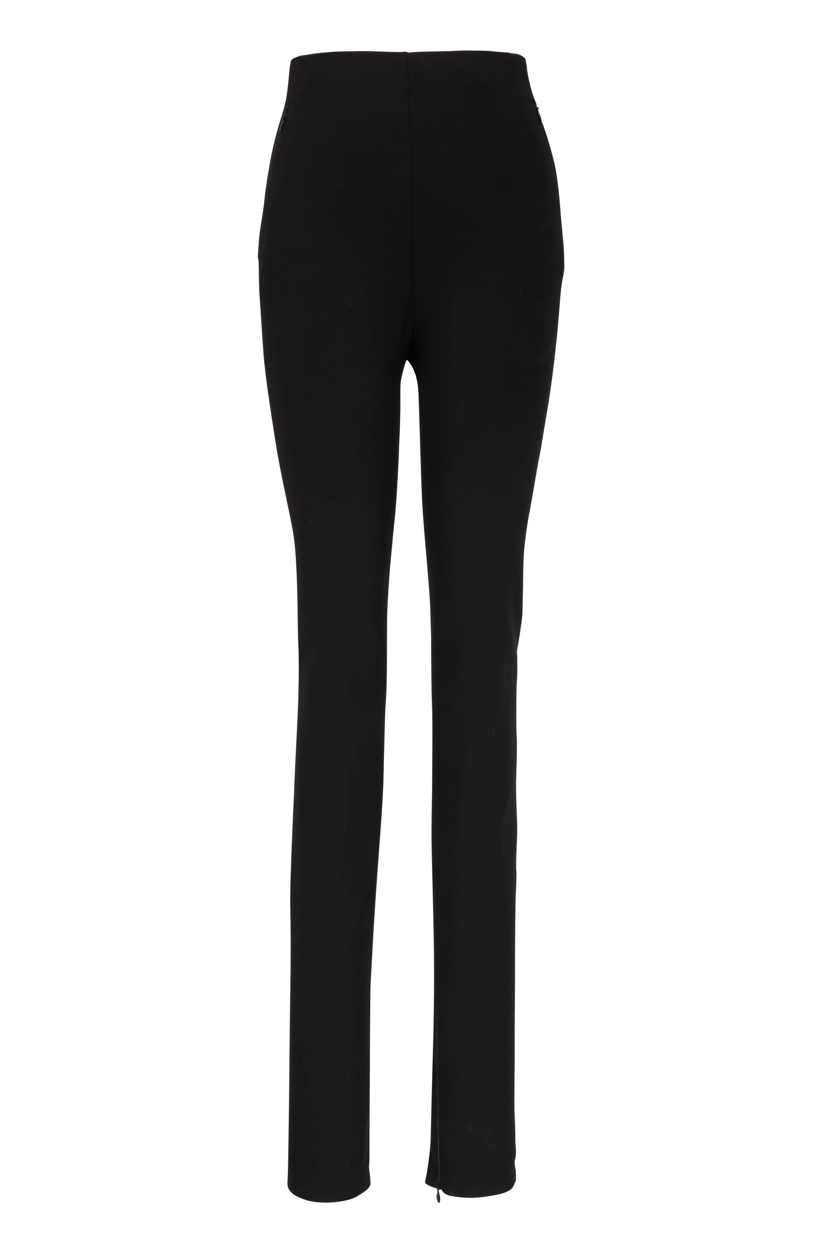 black stretch skinny trousers