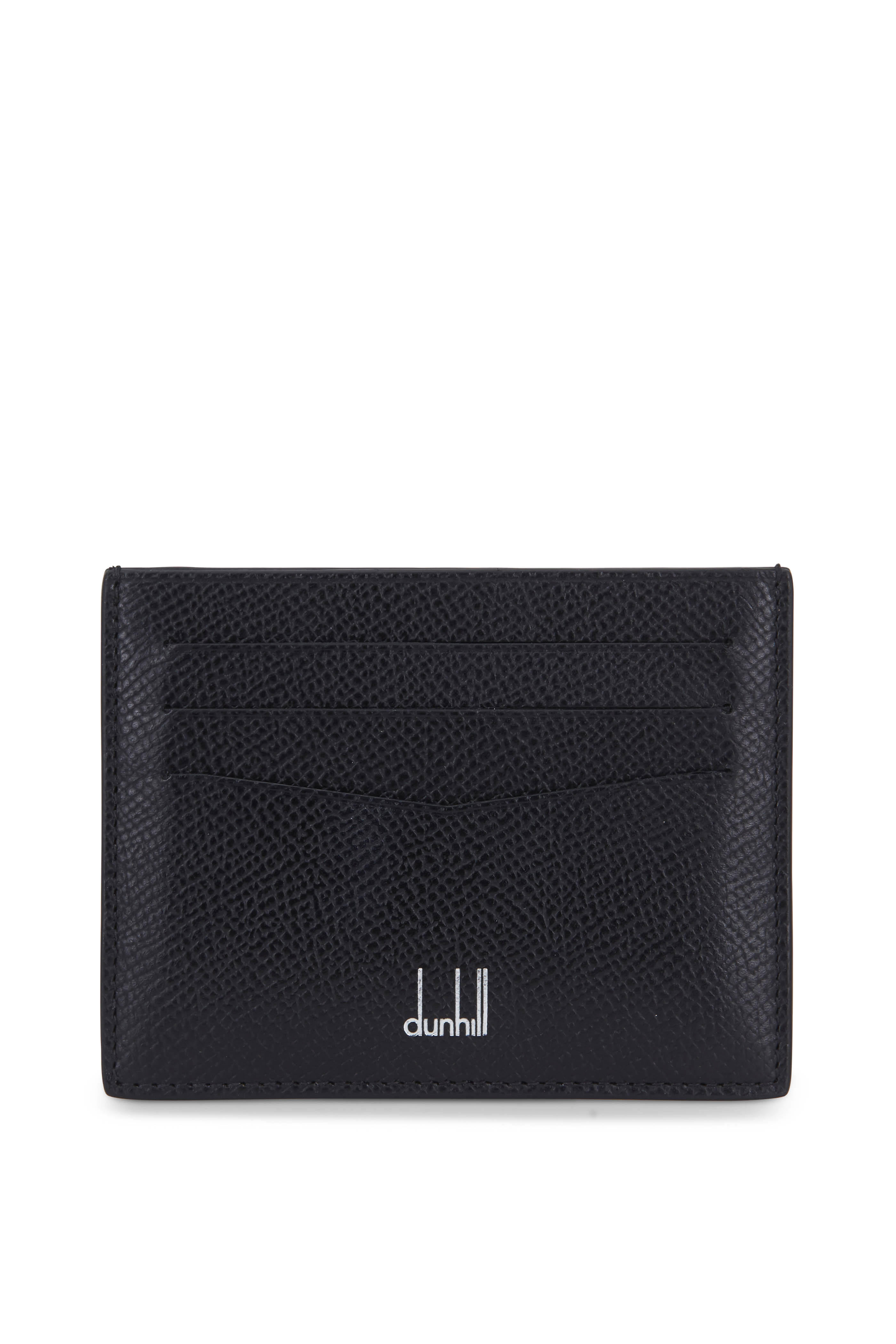 black leather card case