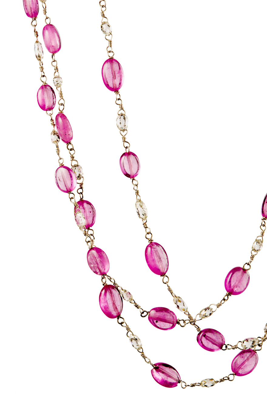 Romanticisimo Pink Sapphire & Diamond Necklace