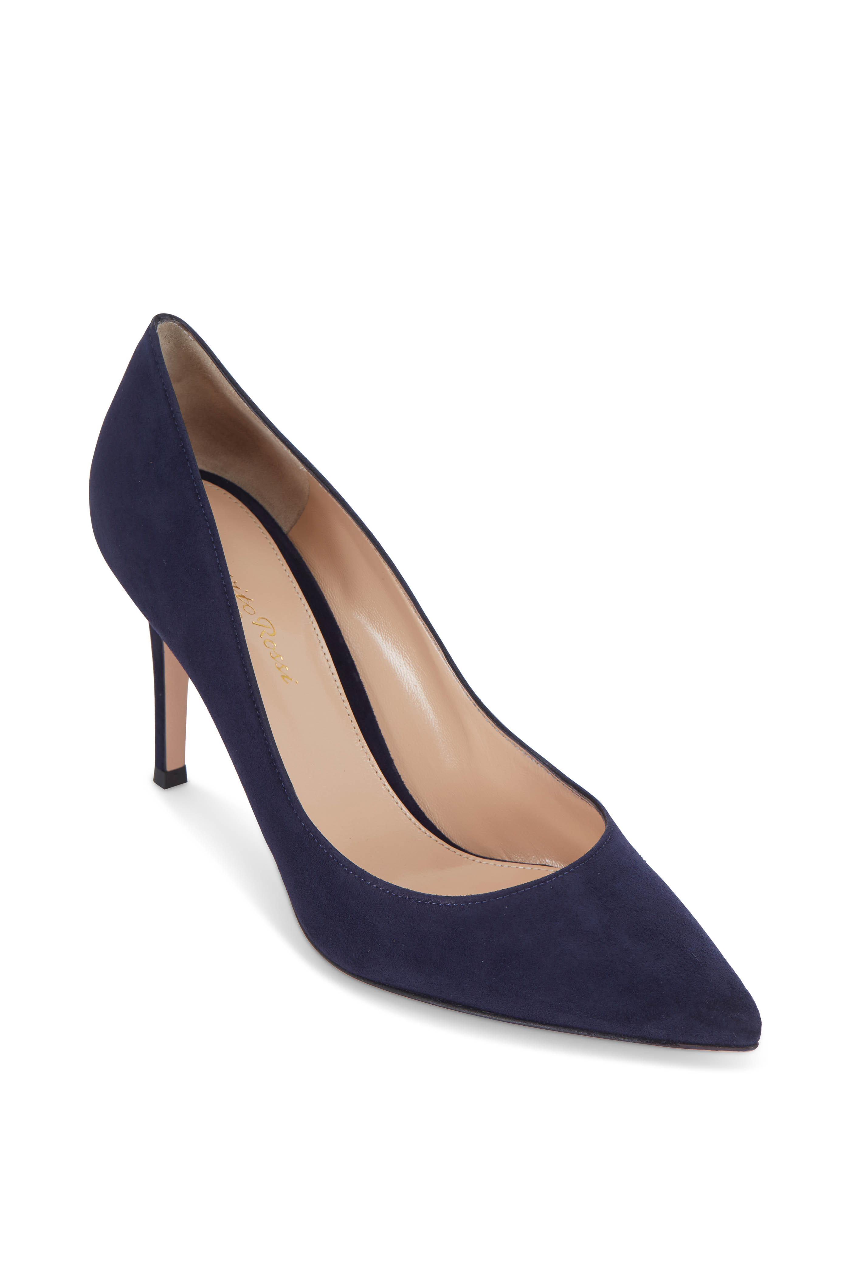 gianvito rossi blue suede pumps