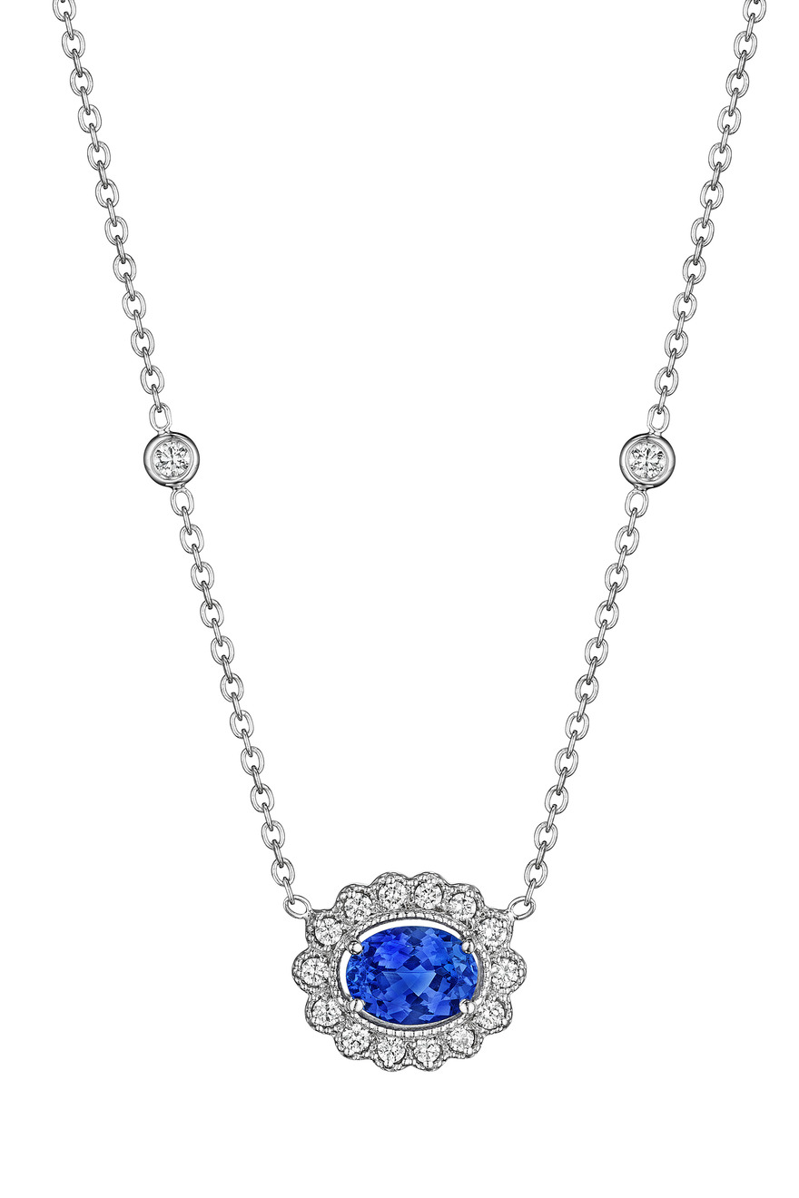 Diamond Tanzanite Pendant Necklace