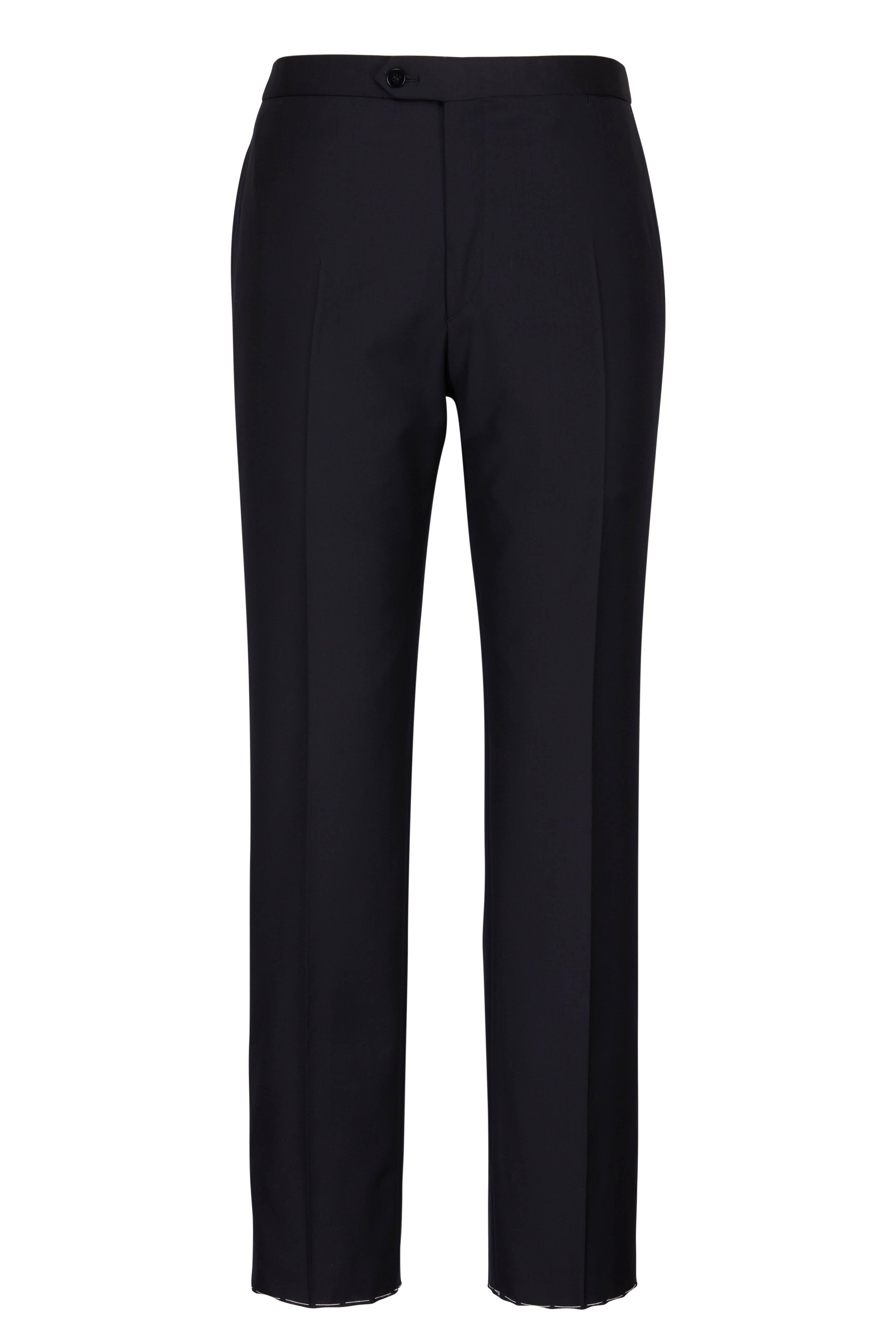 satin stripe tuxedo trousers