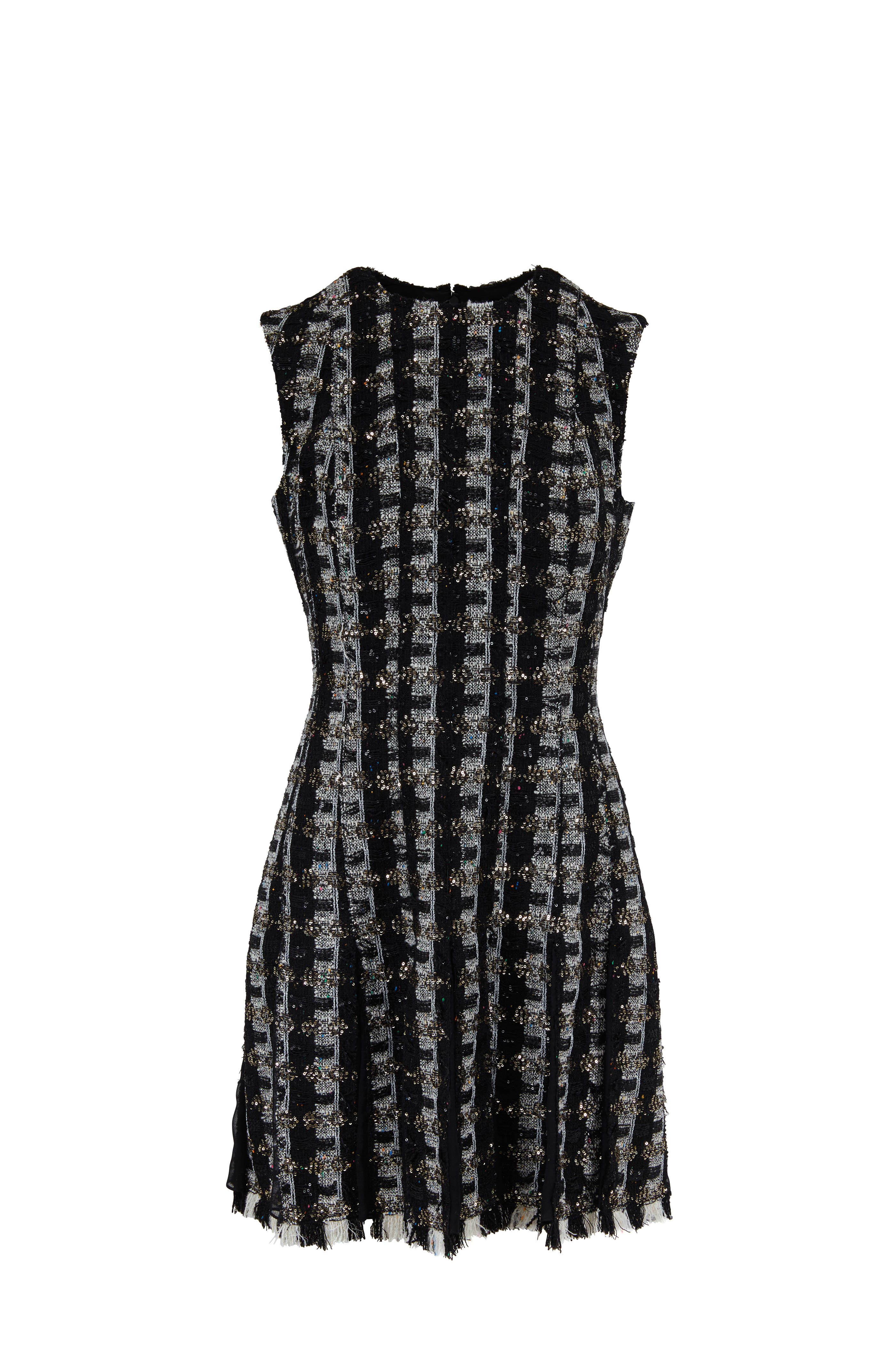 oscar de la renta black and white dress