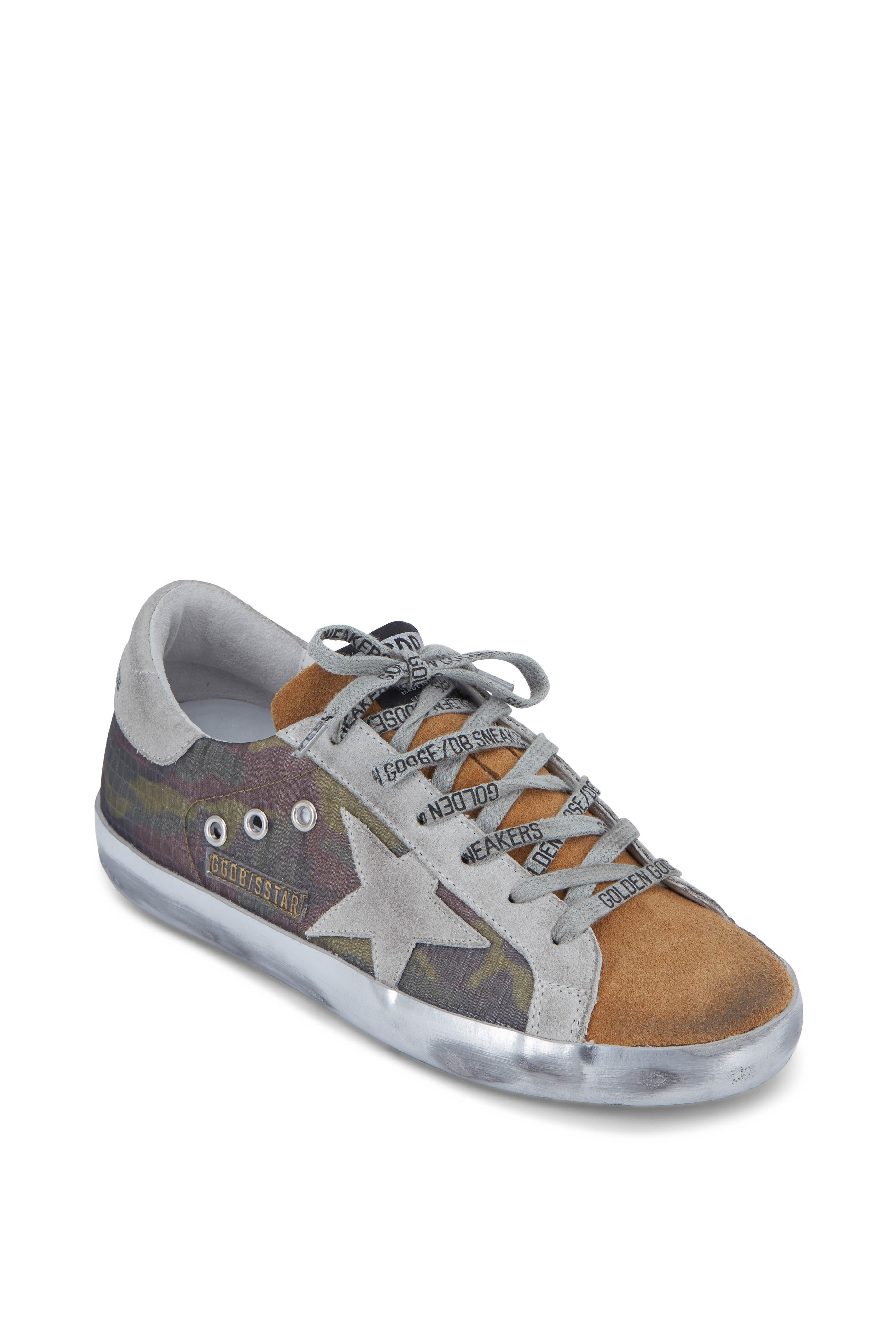 golden goose superstar camo sneakers