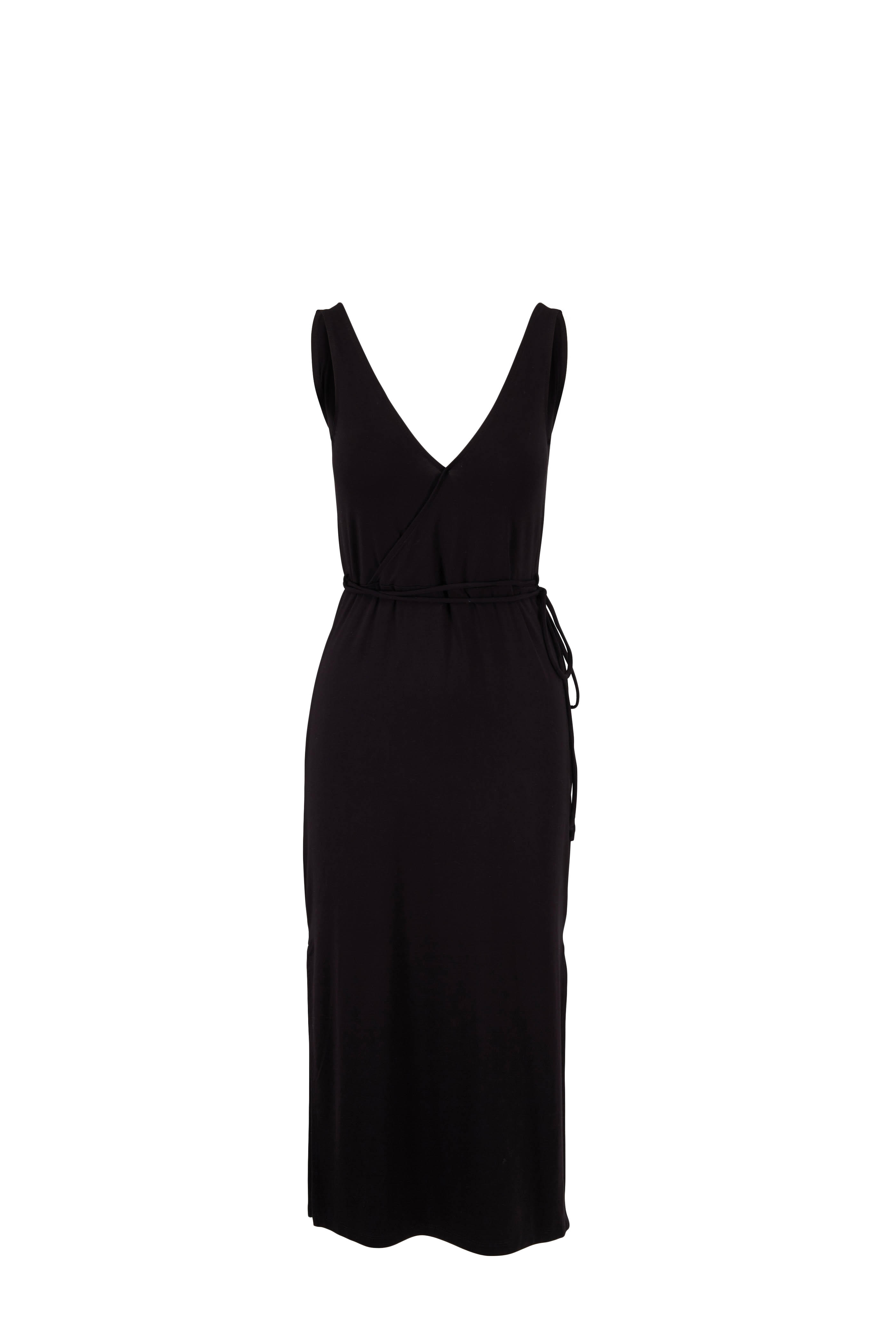 vince sleeveless wrap dress