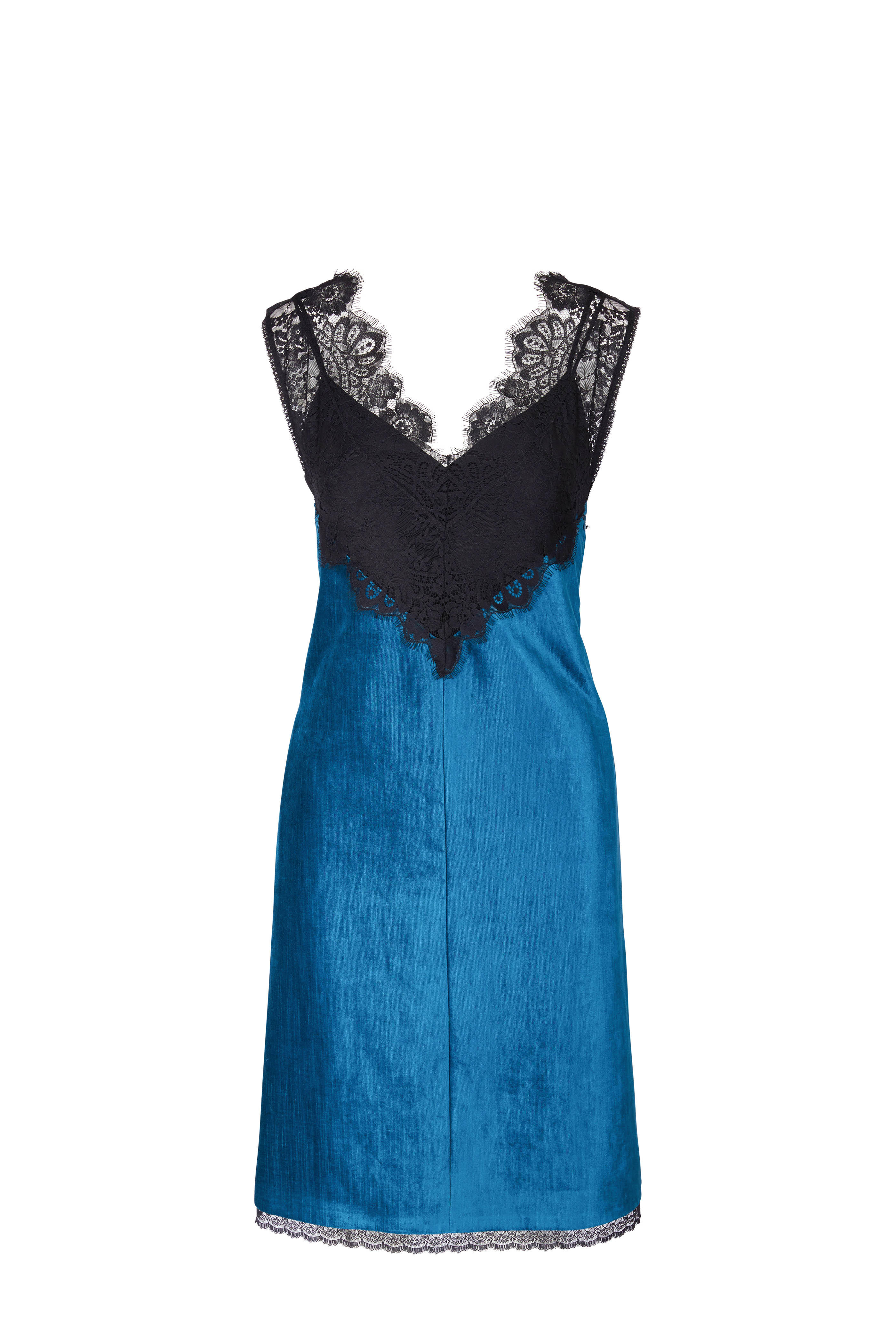 turquoise velvet dress