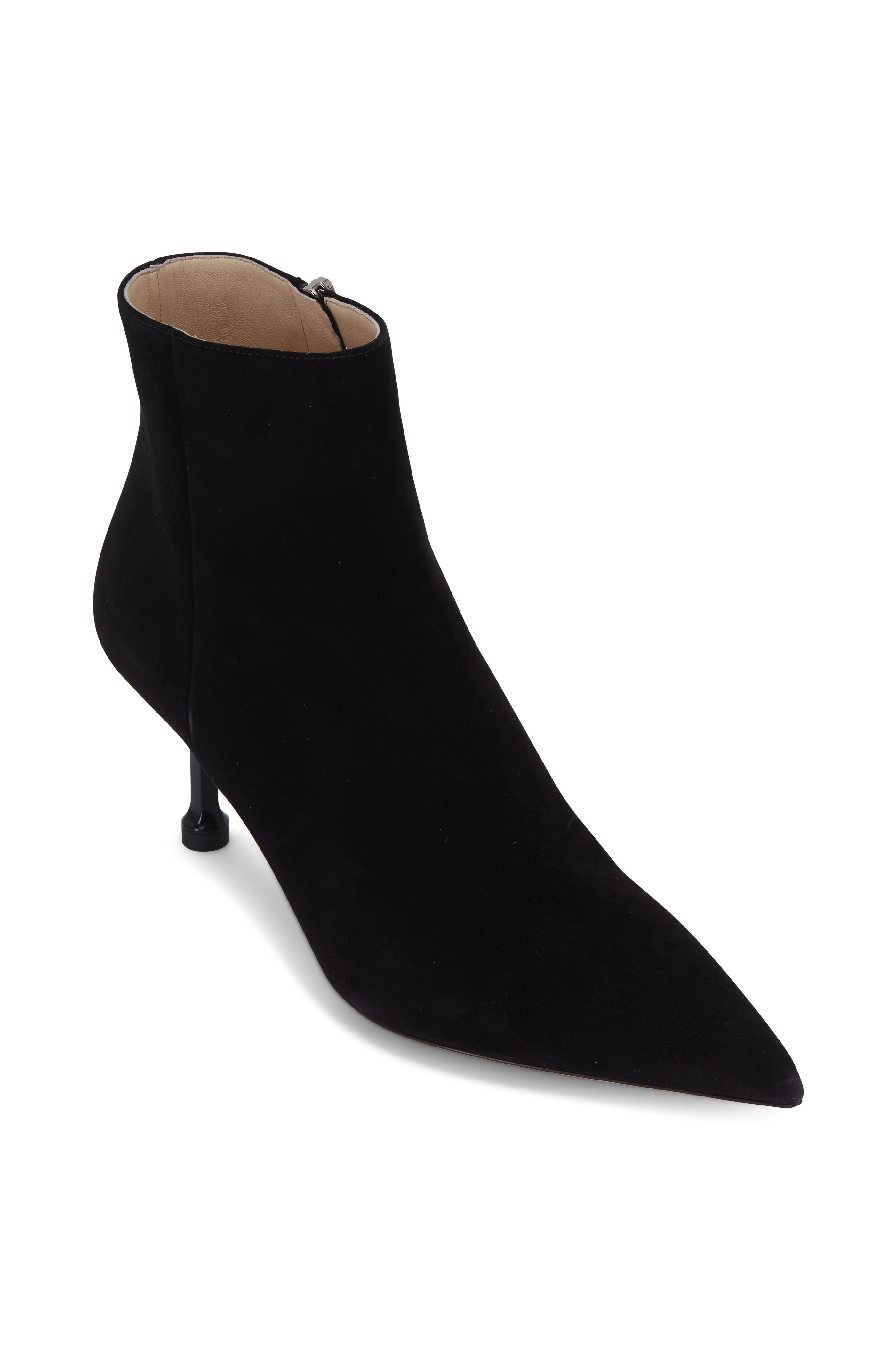 prada black suede ankle boots