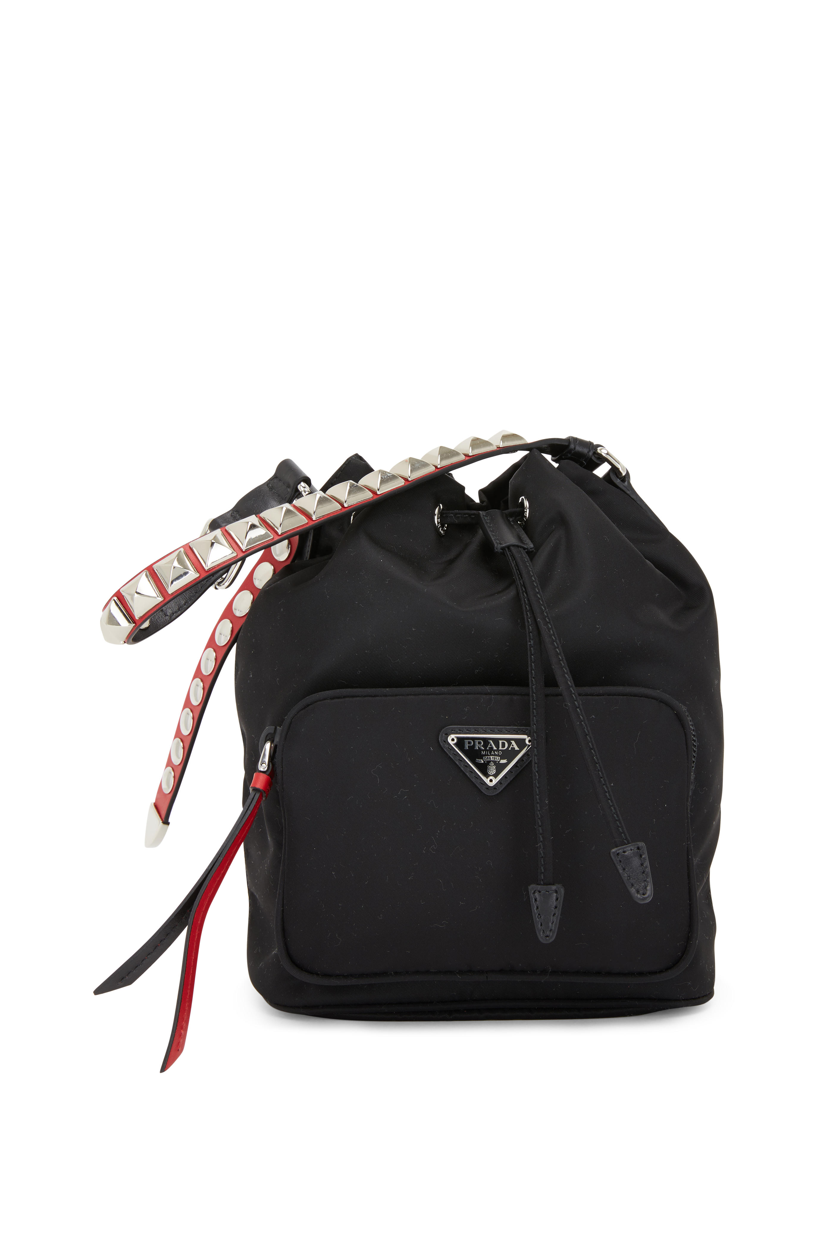 prada studded bucket bag