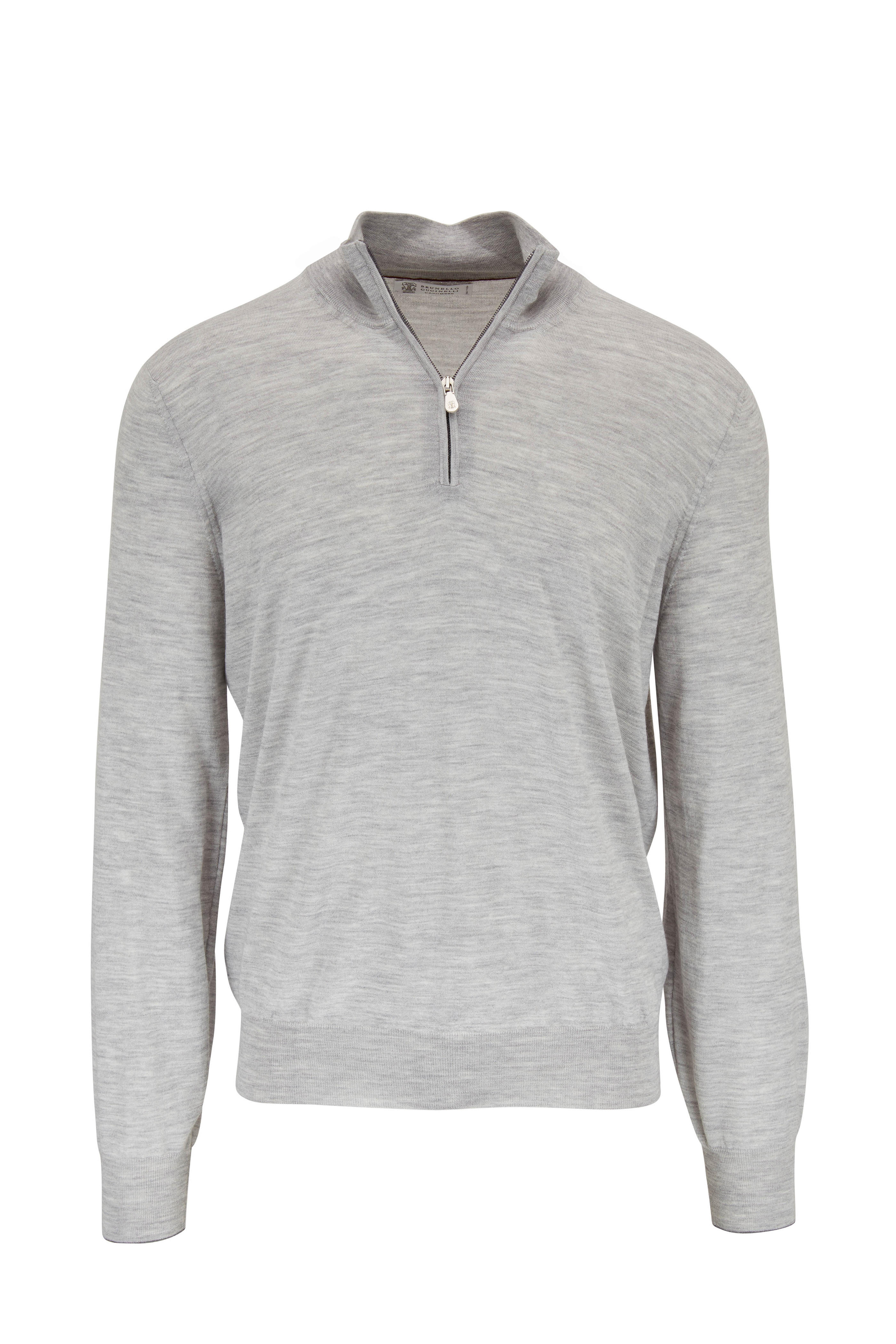 grey quarter zip pullover