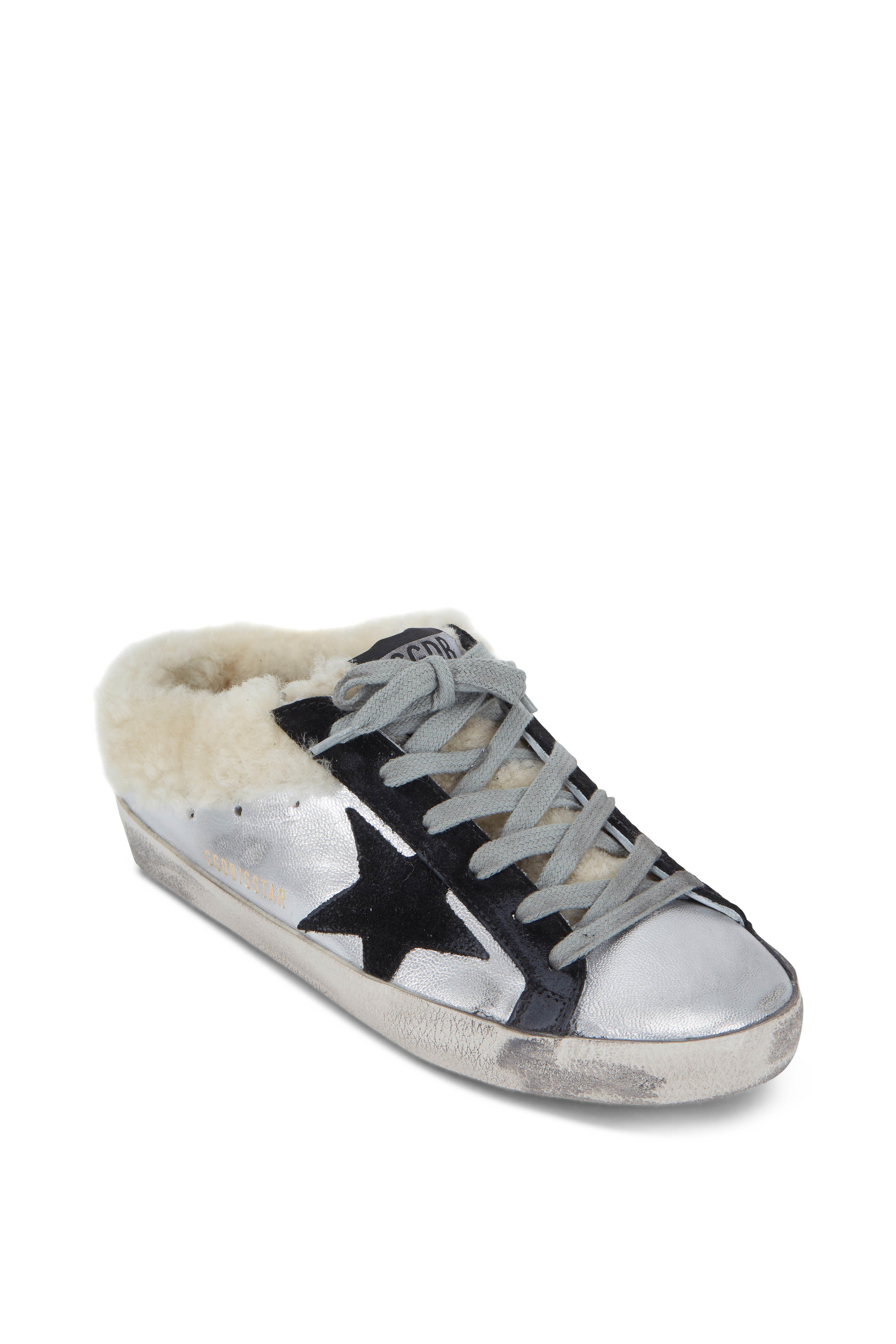 golden goose shearling lined sneakers