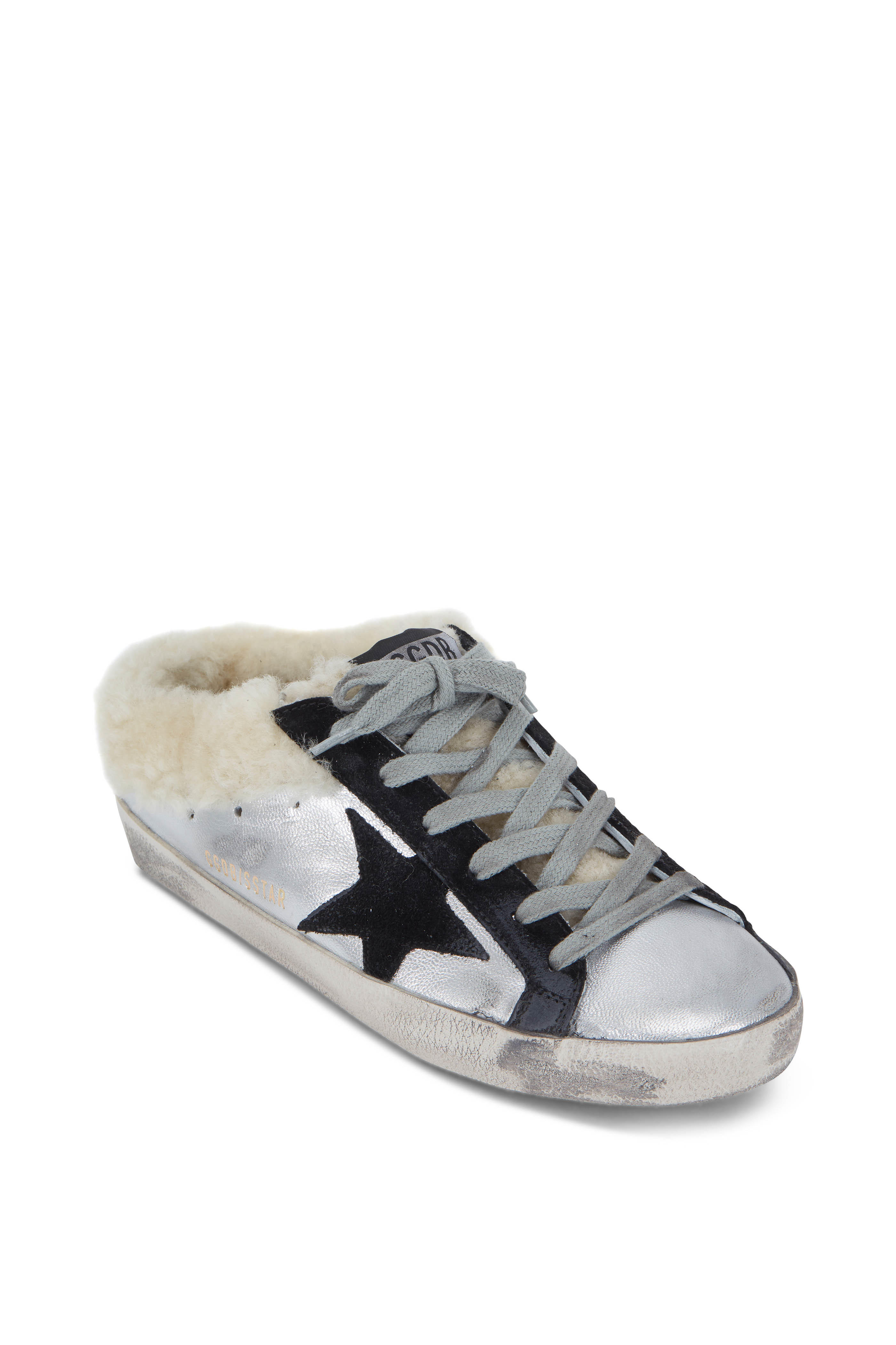 shearling lined golden goose sneakers