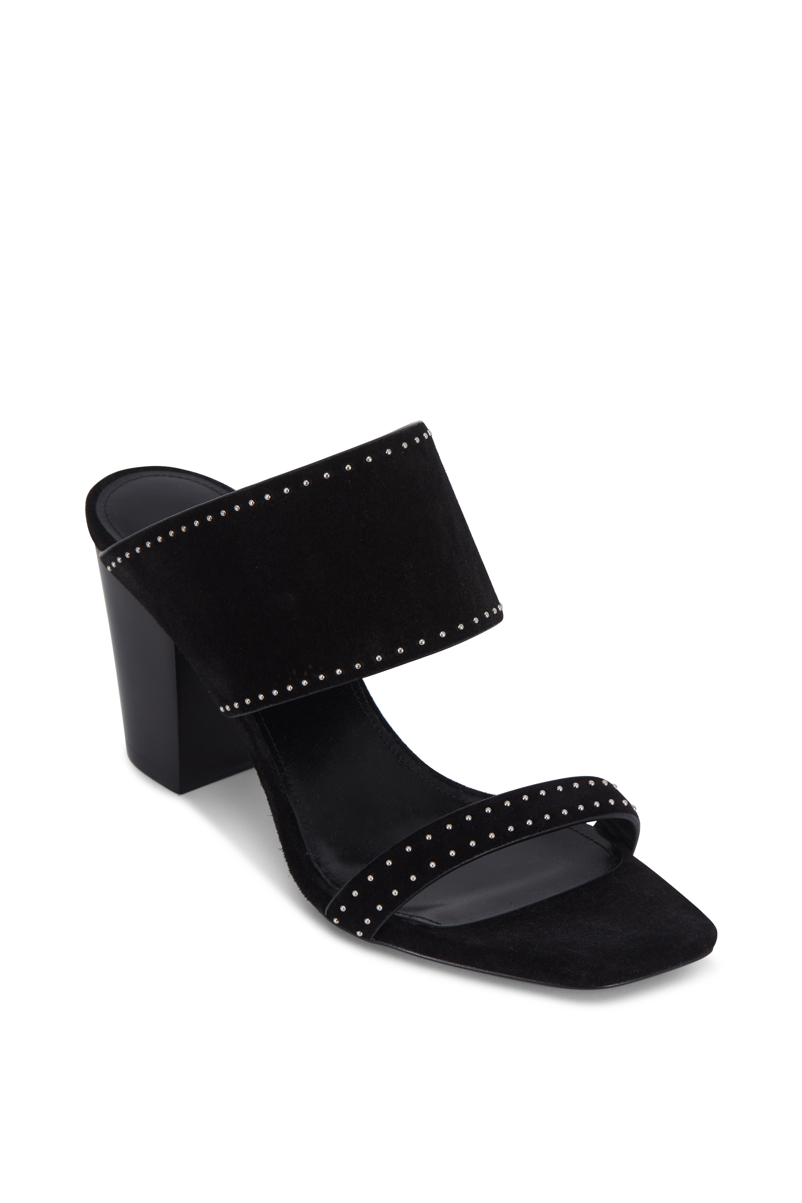 studded black mules