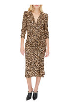 Veronica Beard - Arielle Leopard Print Faux Wrap Midi Dress | Mitchell ...