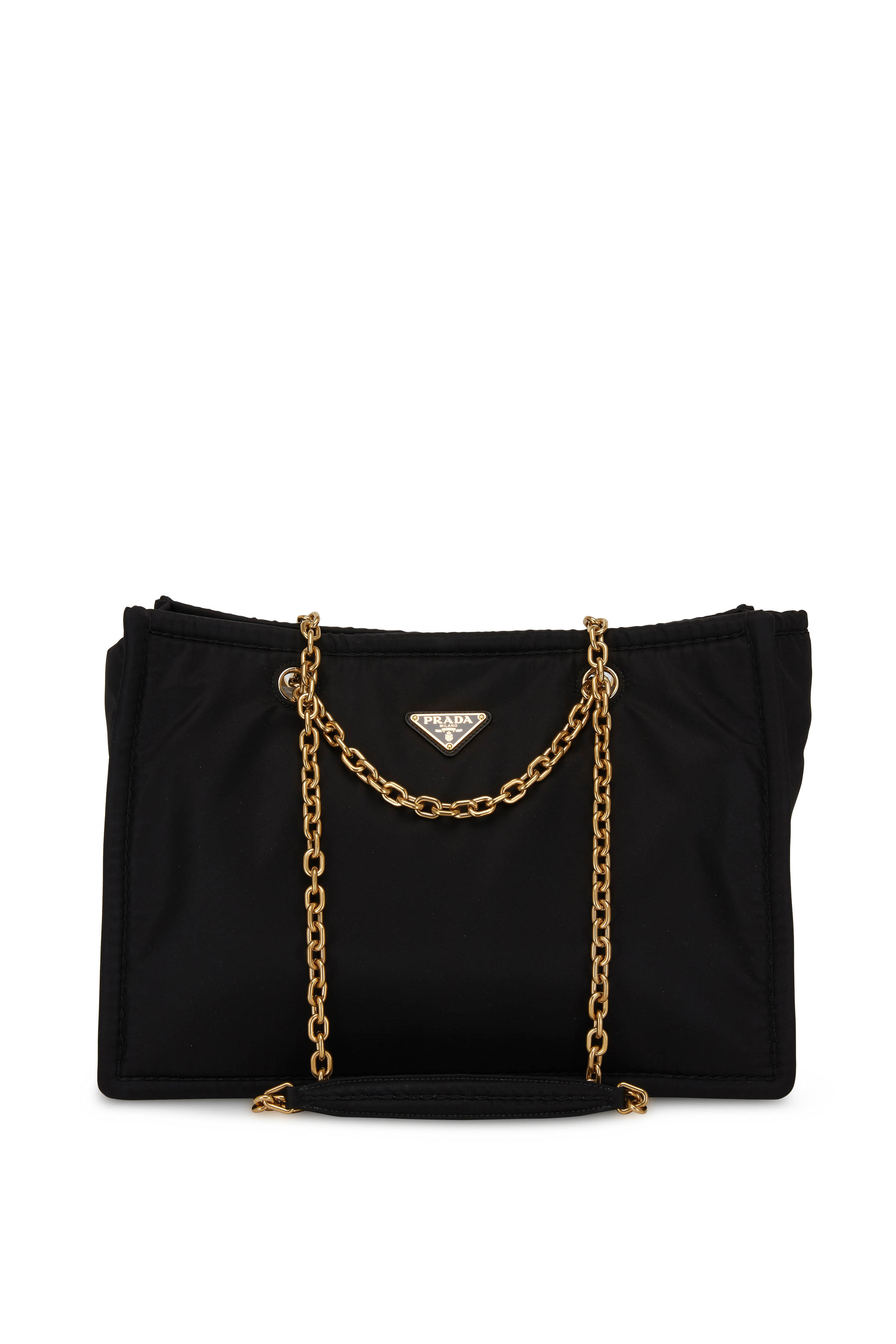 prada gold chain shoulder bag