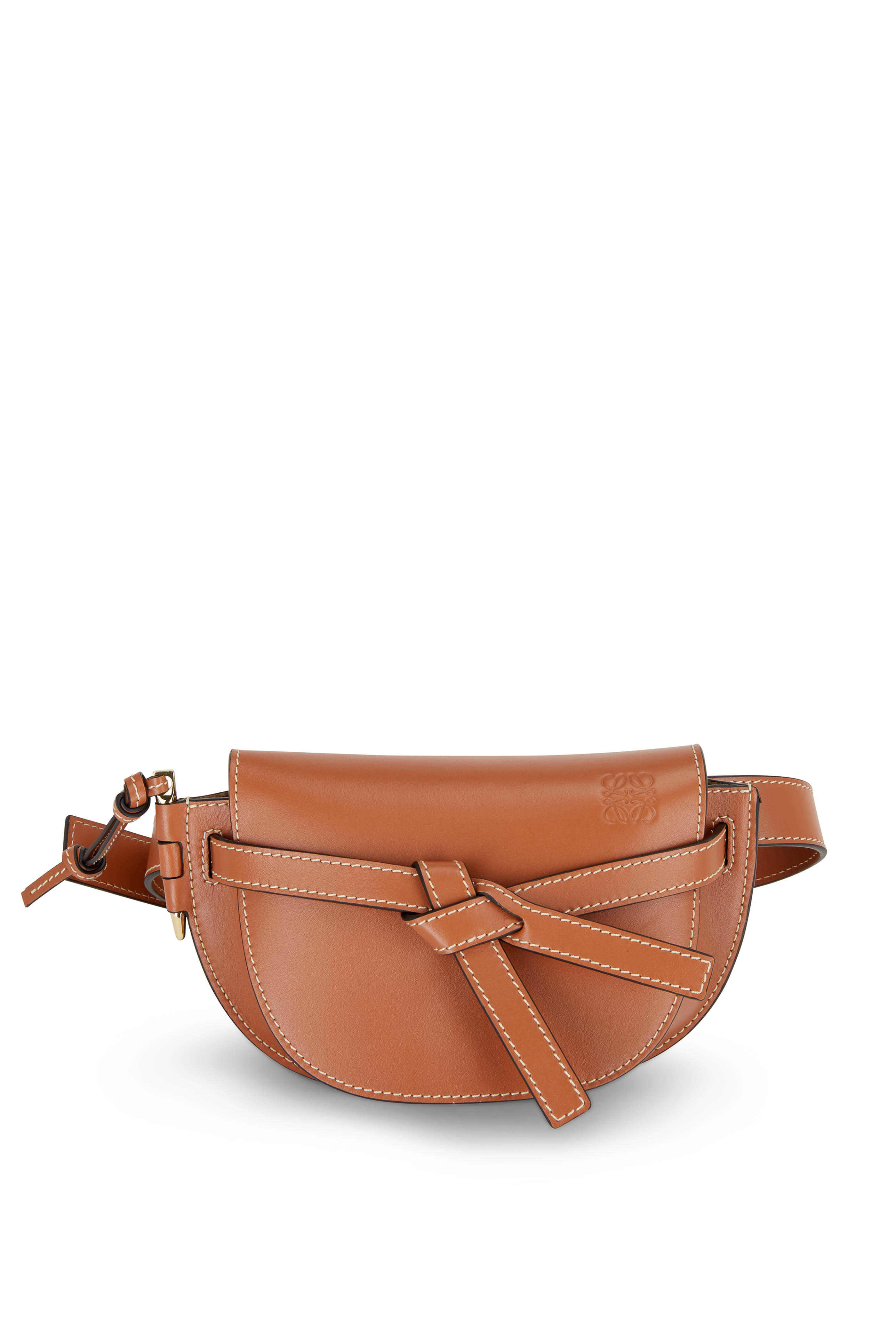 tan leather belt bag